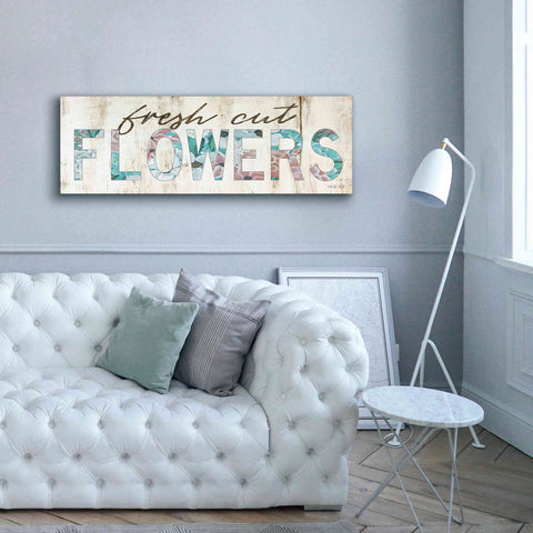 Image of 'Fresh Cut Flowers' by Cindy Jacobs, Canvas Wall Art,60 x 20