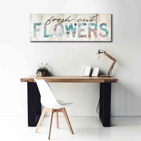 Image of 'Fresh Cut Flowers' by Cindy Jacobs, Canvas Wall Art,60 x 20
