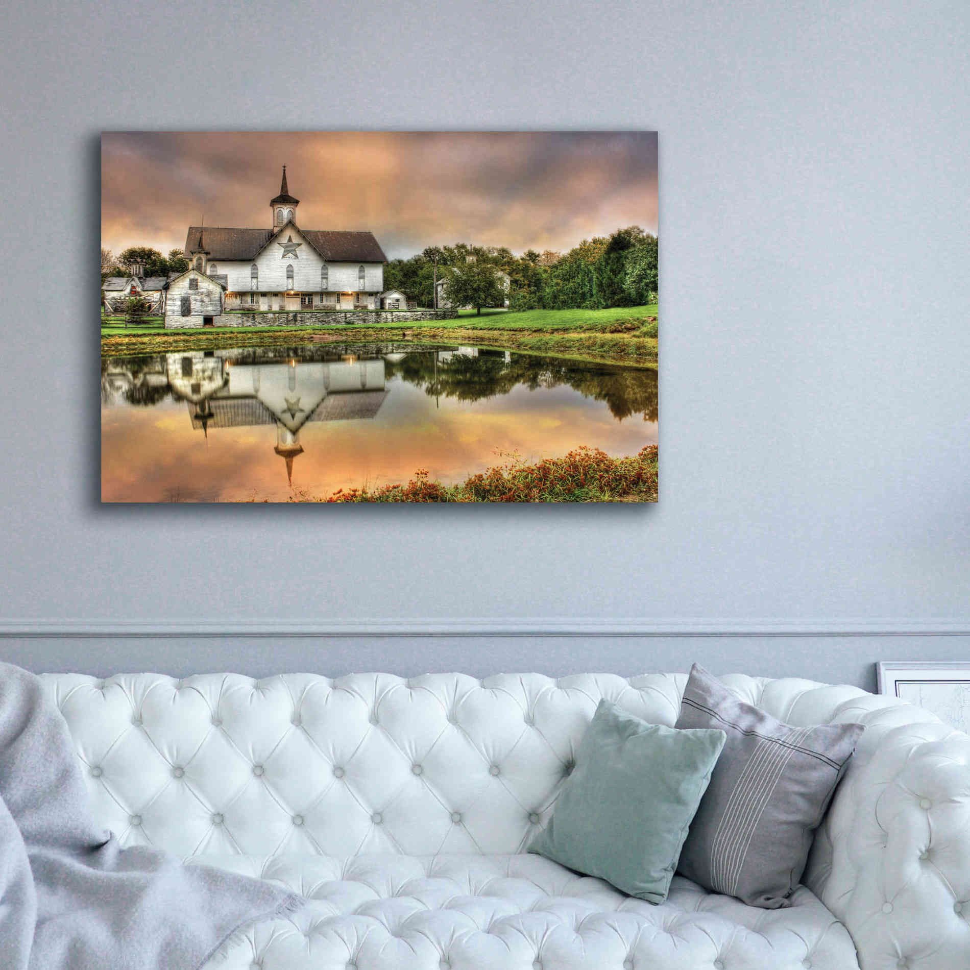 'Star Barn' by Lori Deiter, Canvas Wall Art,60 x 40