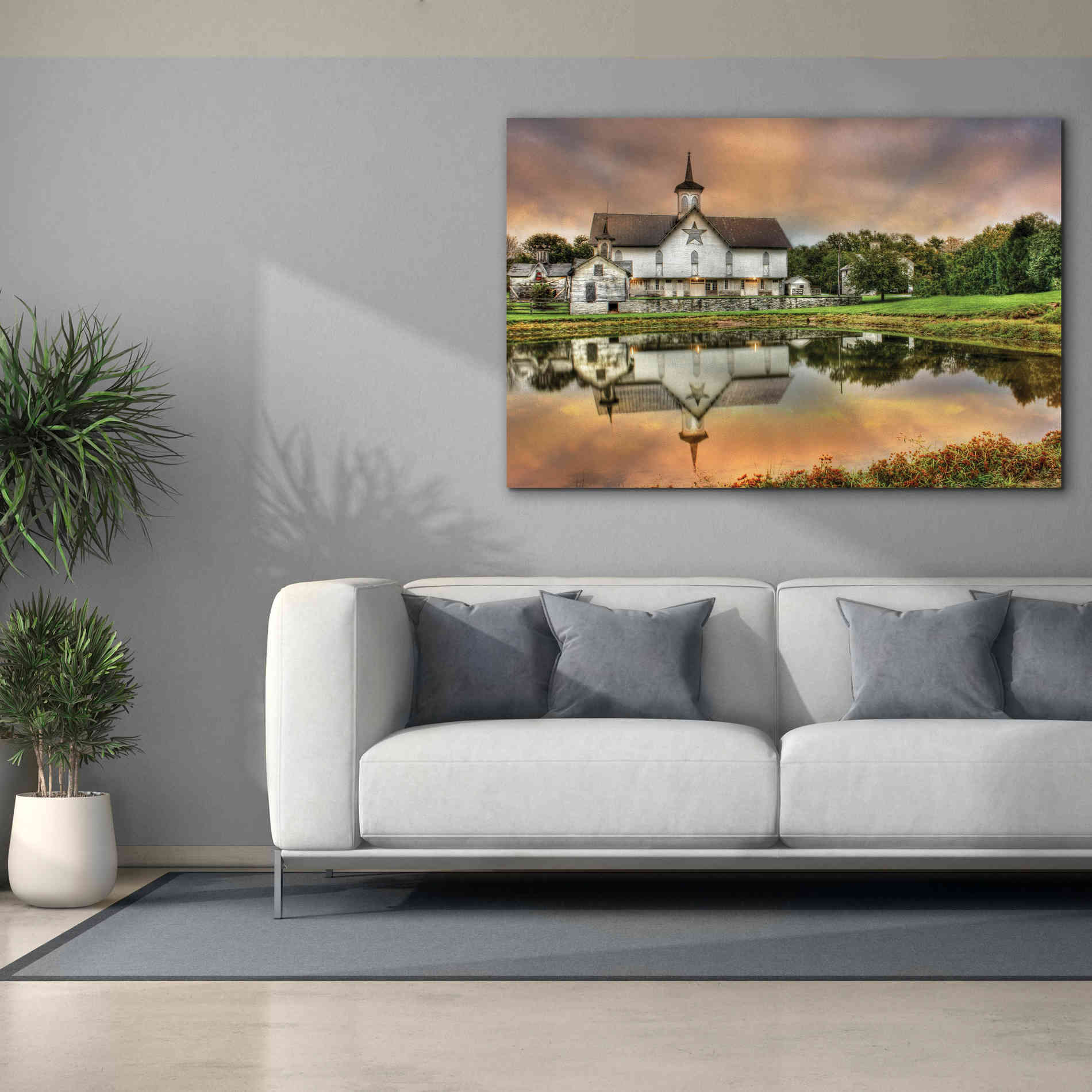 'Star Barn' by Lori Deiter, Canvas Wall Art,60 x 40