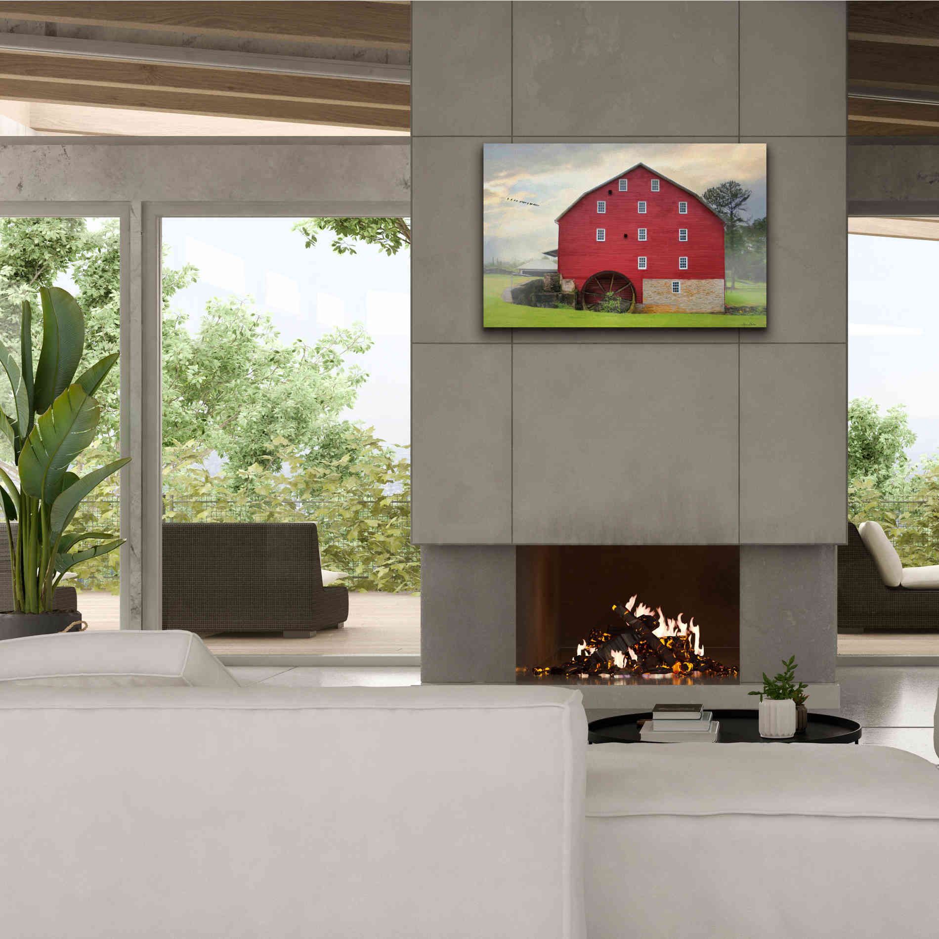 'Willow Grove Mill' by Lori Deiter, Canvas Wall Art,40 x 26