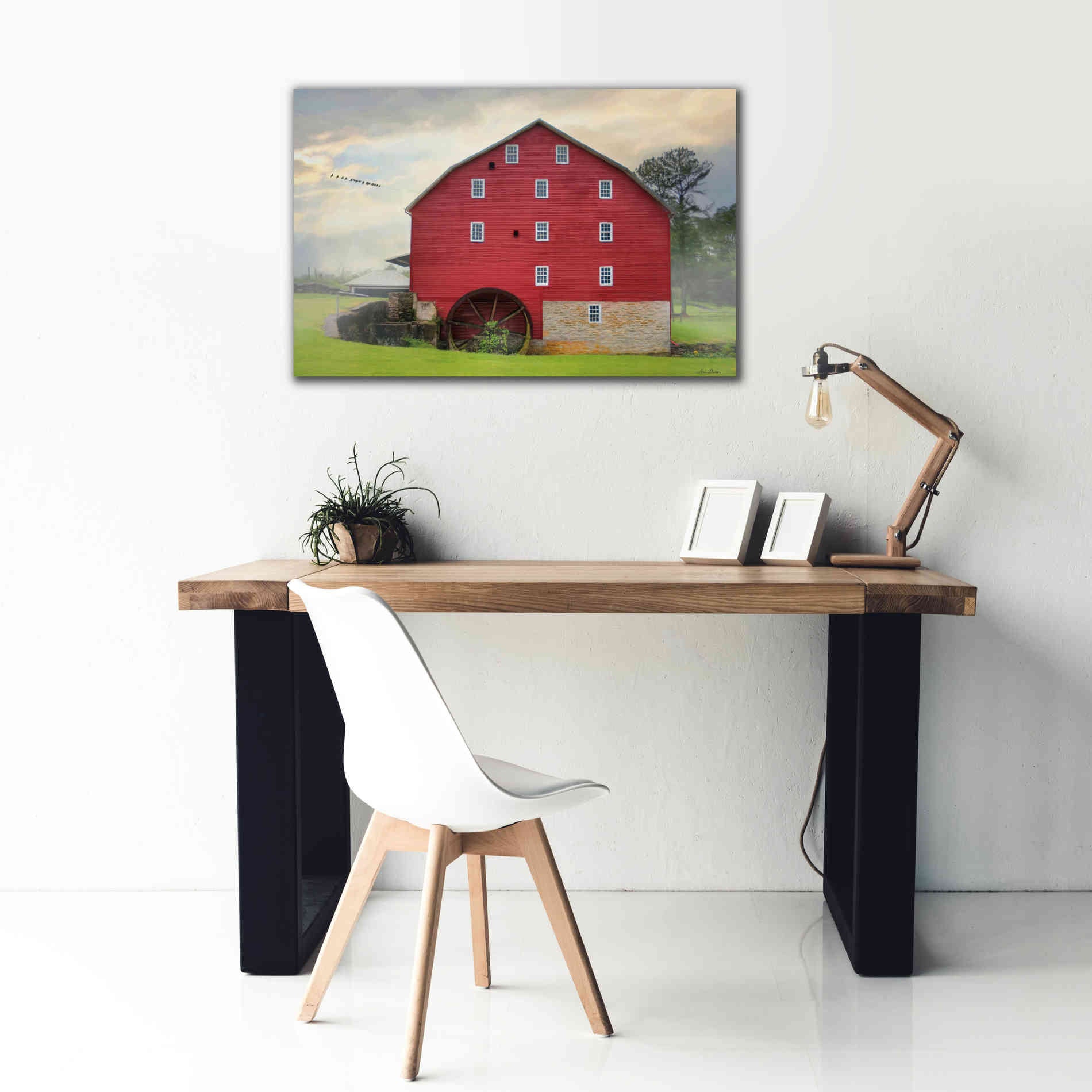 'Willow Grove Mill' by Lori Deiter, Canvas Wall Art,40 x 26
