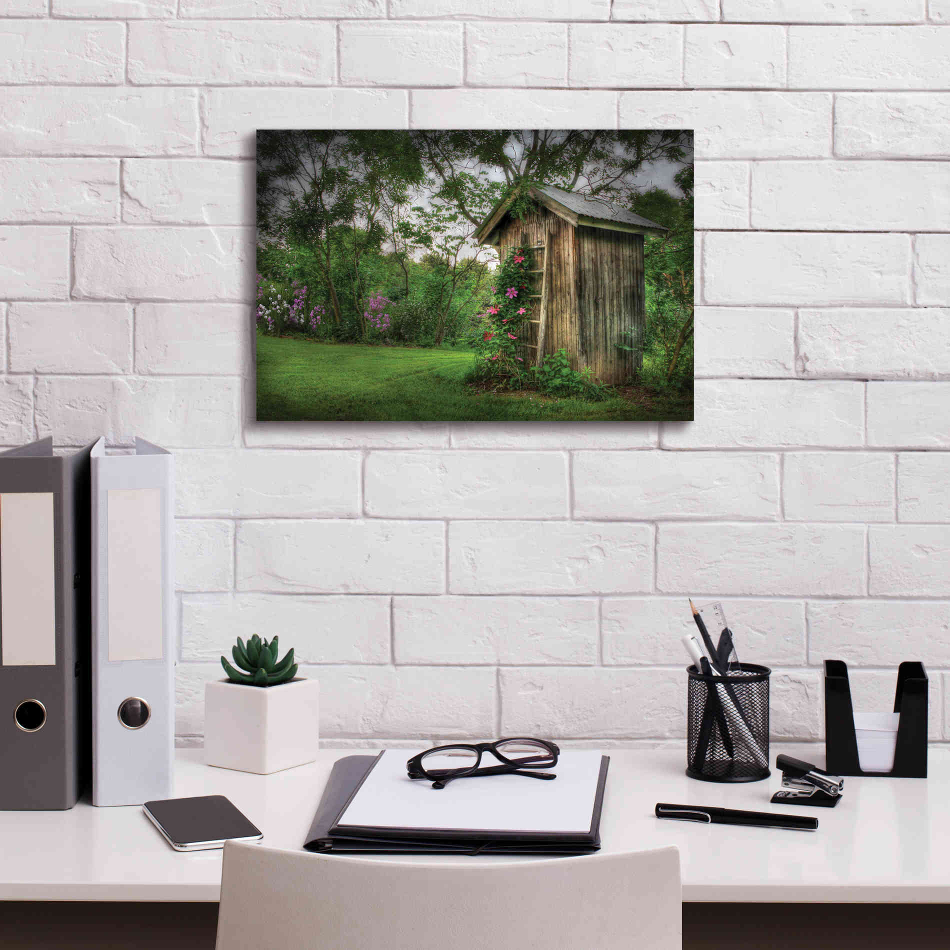 'Fragrant Outhouse' by Lori Deiter, Canvas Wall Art,18 x 12