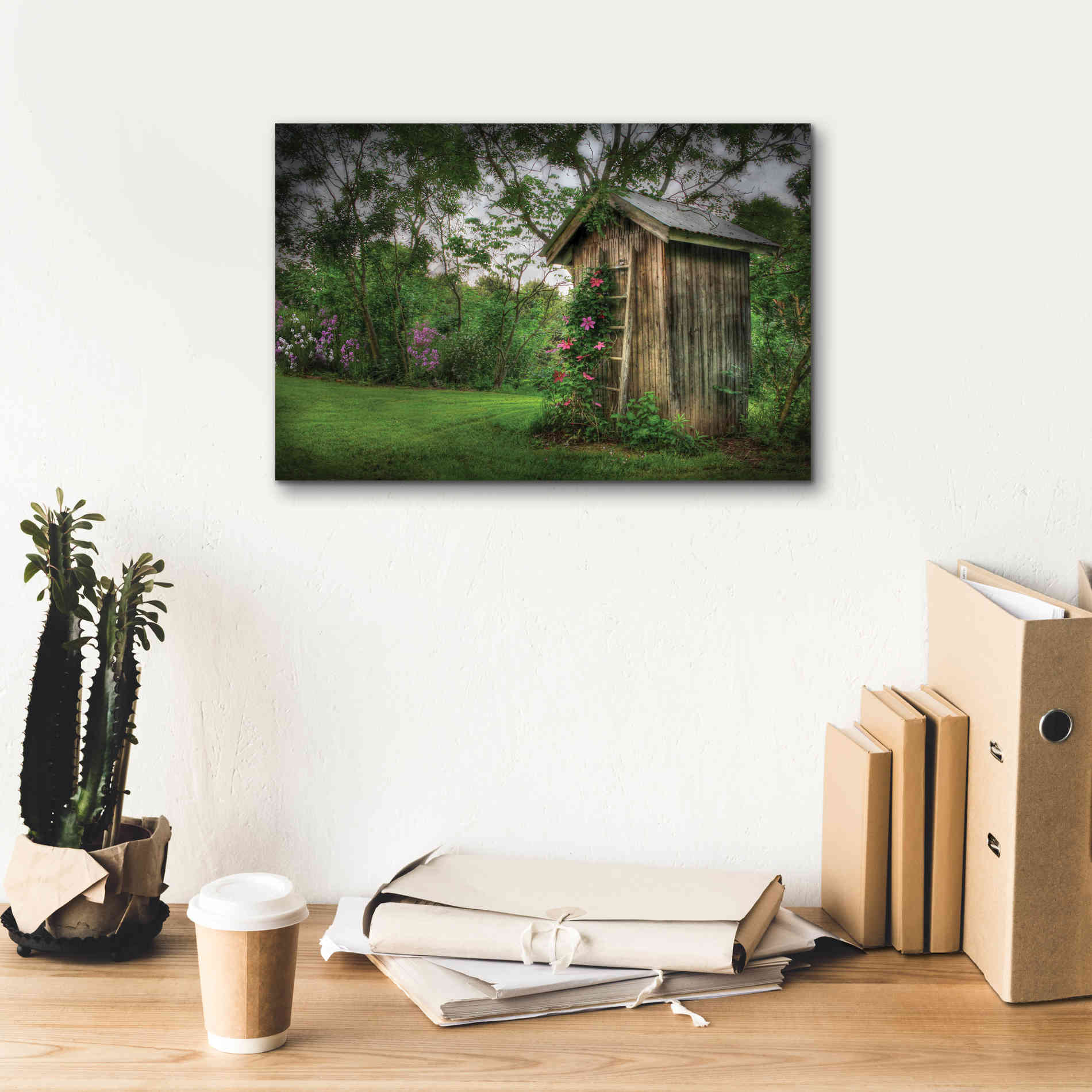 'Fragrant Outhouse' by Lori Deiter, Canvas Wall Art,18 x 12