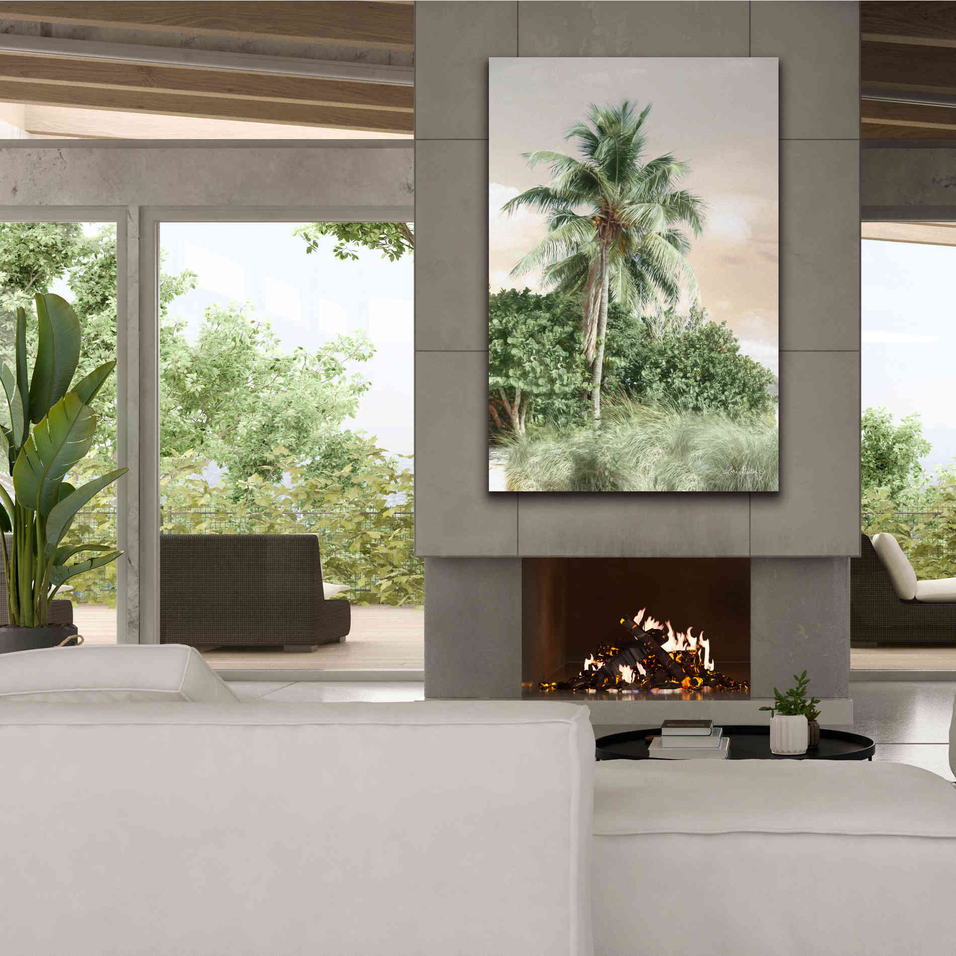 'Sanibel Island Palm' by Lori Deiter, Canvas Wall Art,40 x 60