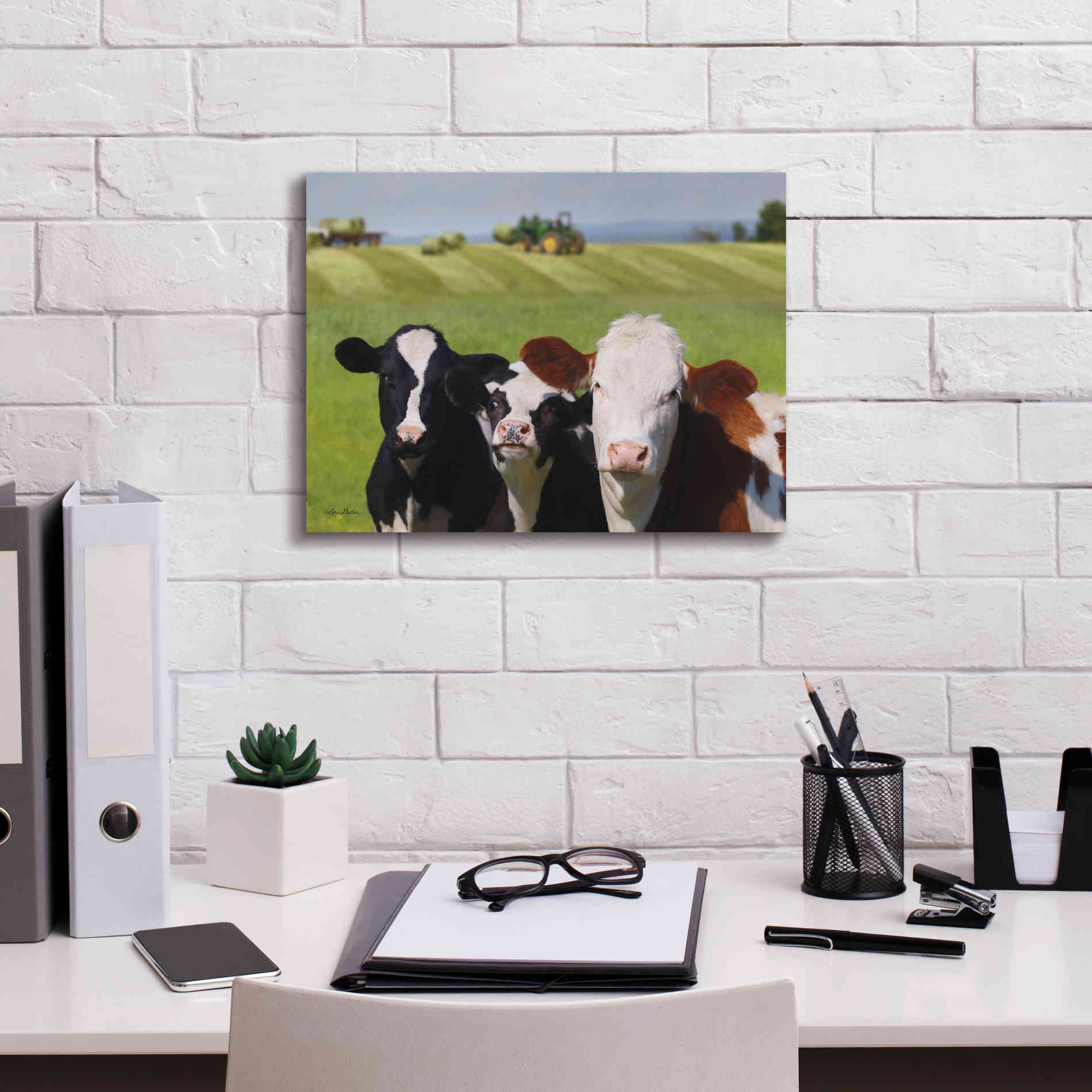 'Making Hay' by Lori Deiter, Canvas Wall Art,16 x 12