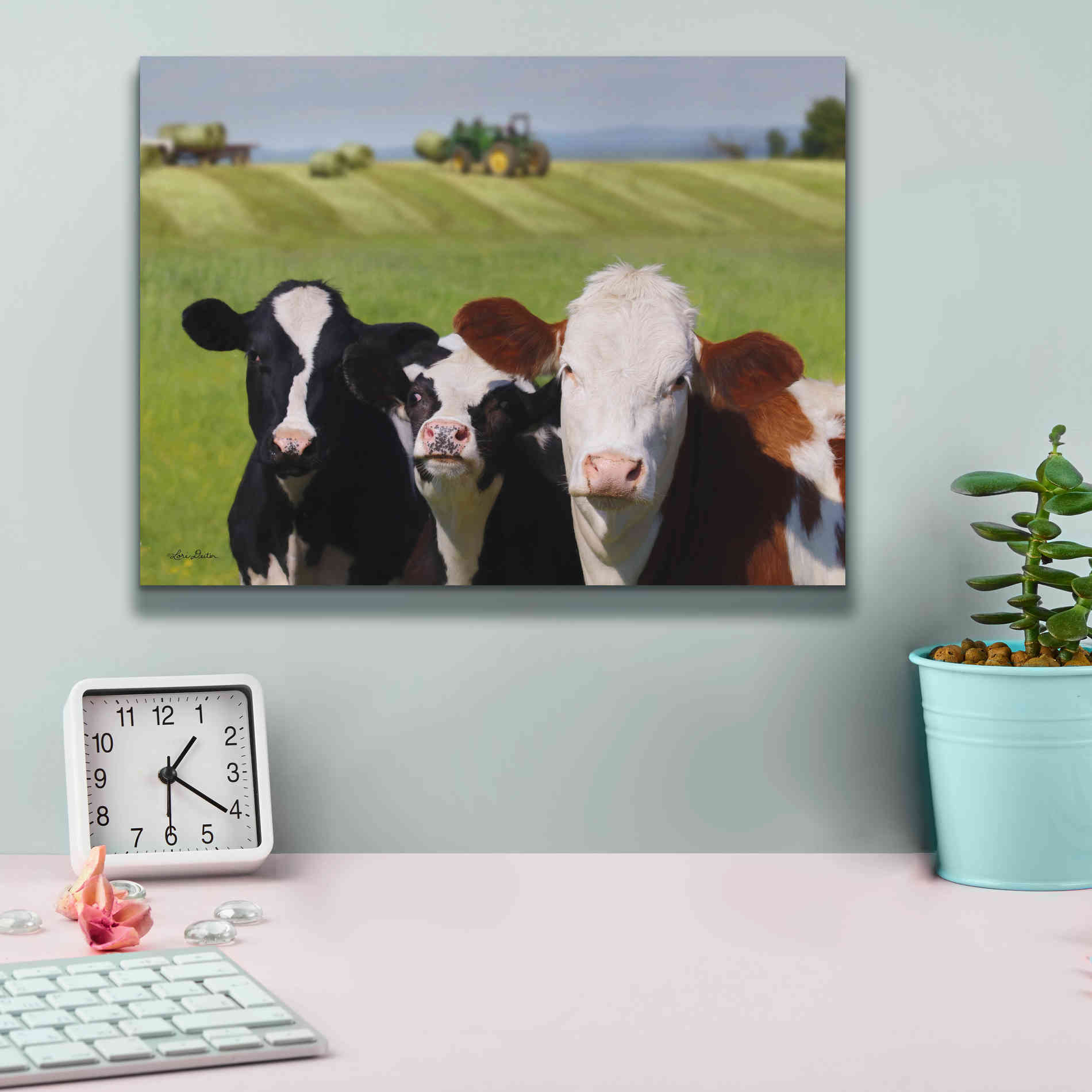 'Making Hay' by Lori Deiter, Canvas Wall Art,16 x 12