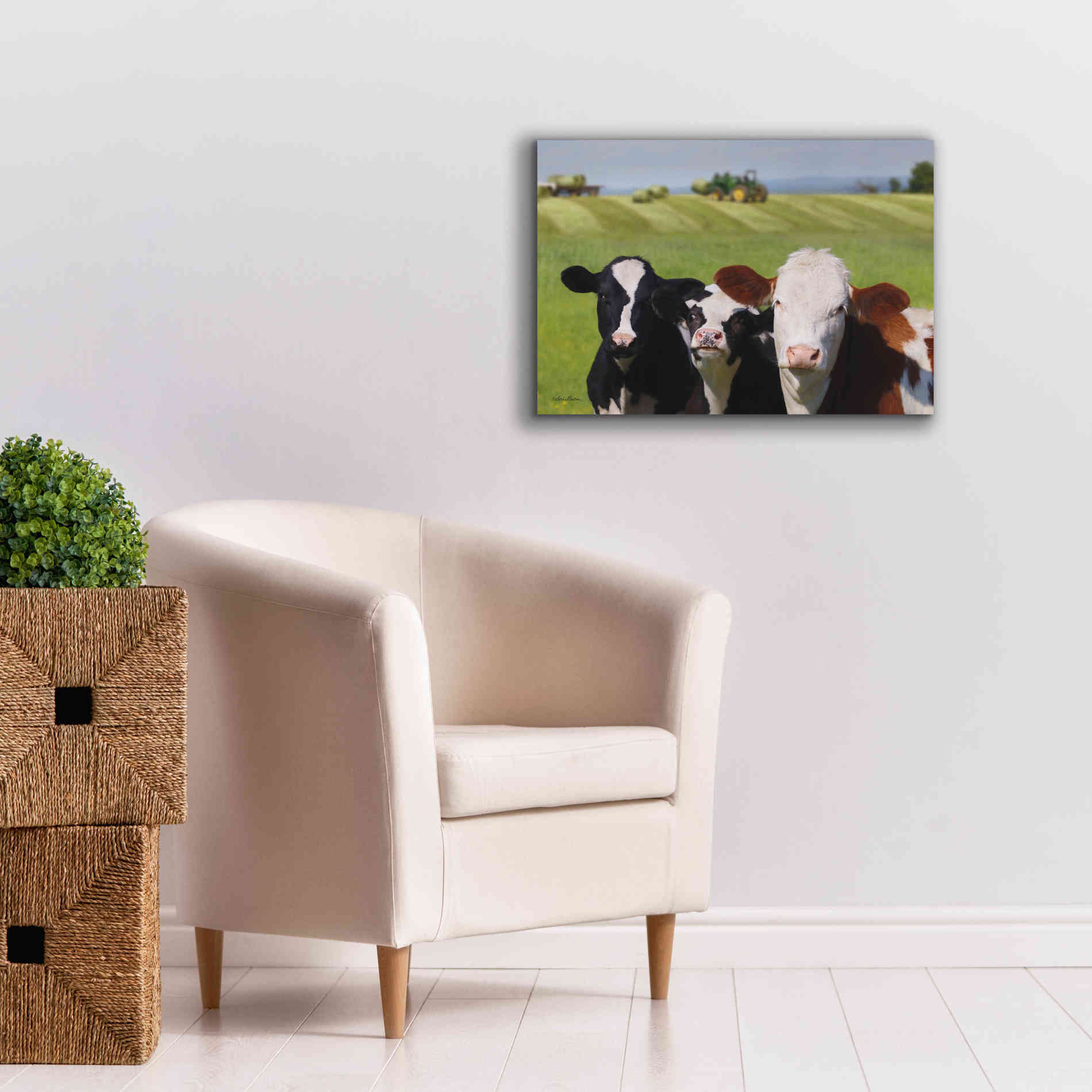 'Making Hay' by Lori Deiter, Canvas Wall Art,26 x 18