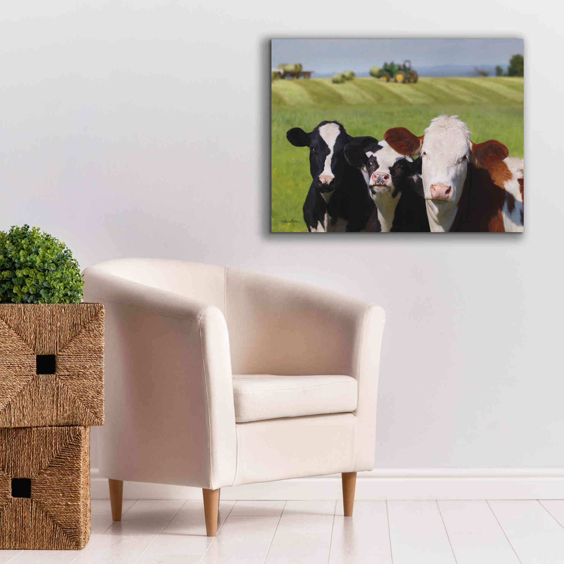 'Making Hay' by Lori Deiter, Canvas Wall Art,34 x 26