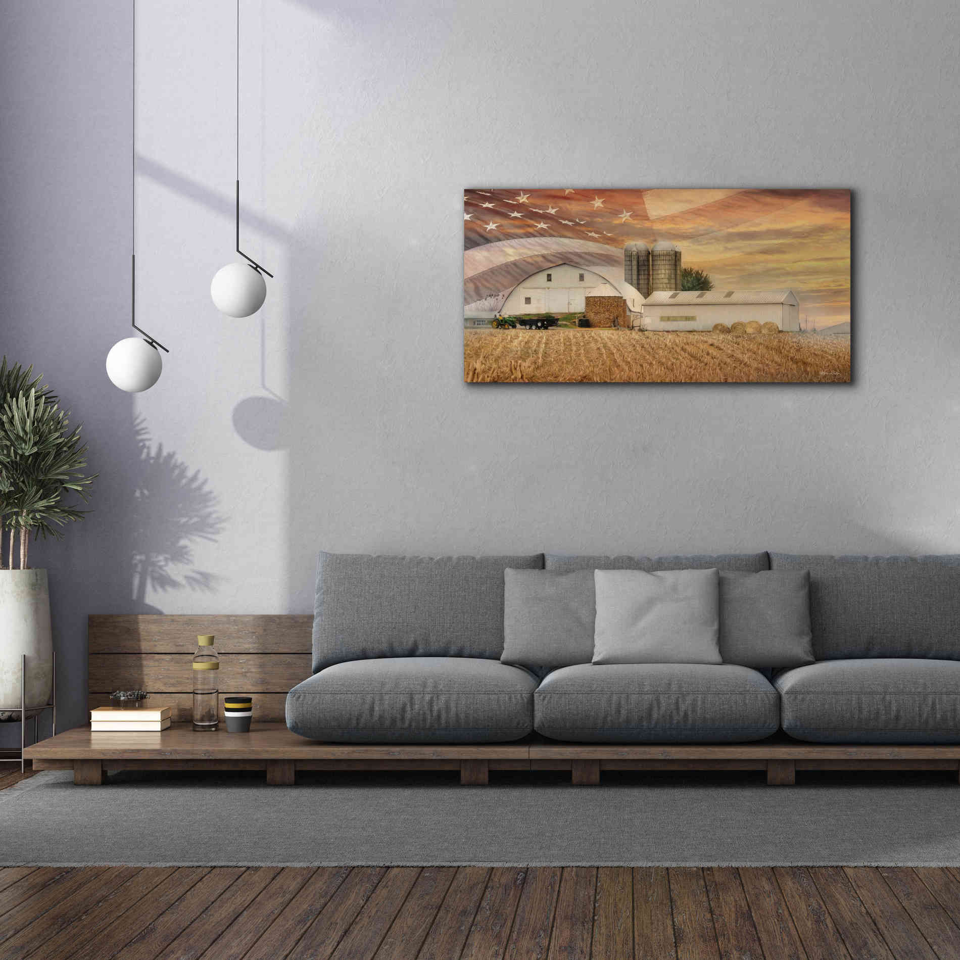 'American Farmland' by Lori Deiter, Canvas Wall Art,60 x 30