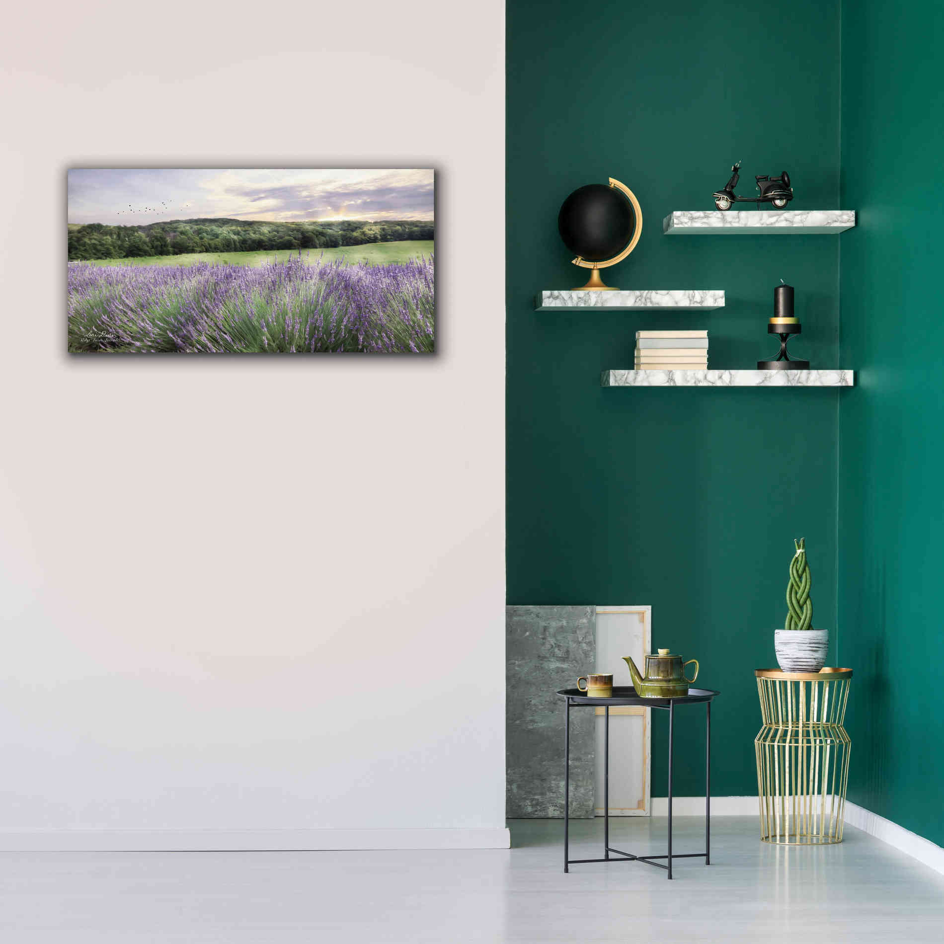 'Lavender Fields' by Lori Deiter, Canvas Wall Art,40 x 20