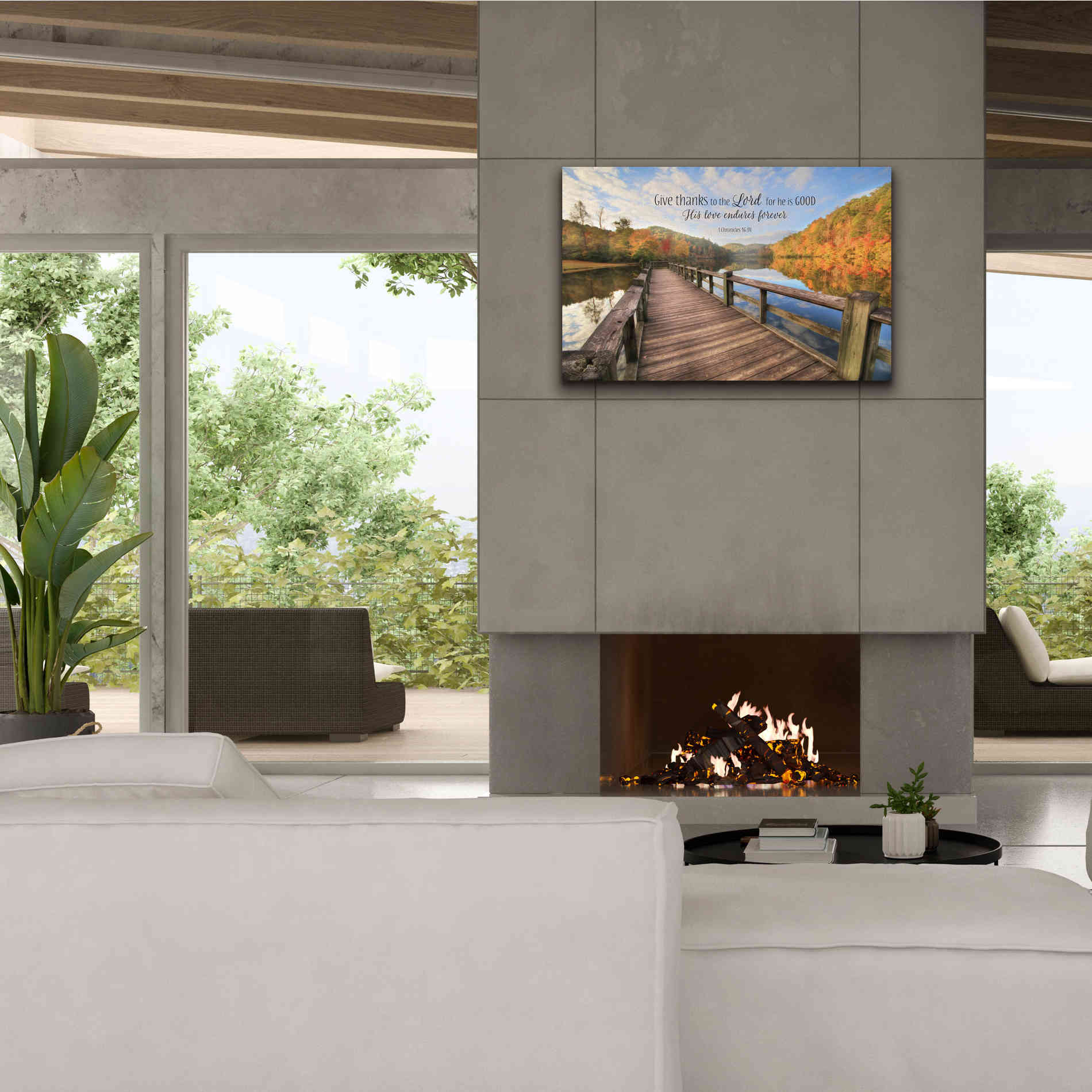 'Give Thanks to the Lord' by Lori Deiter, Canvas Wall Art,40 x 26