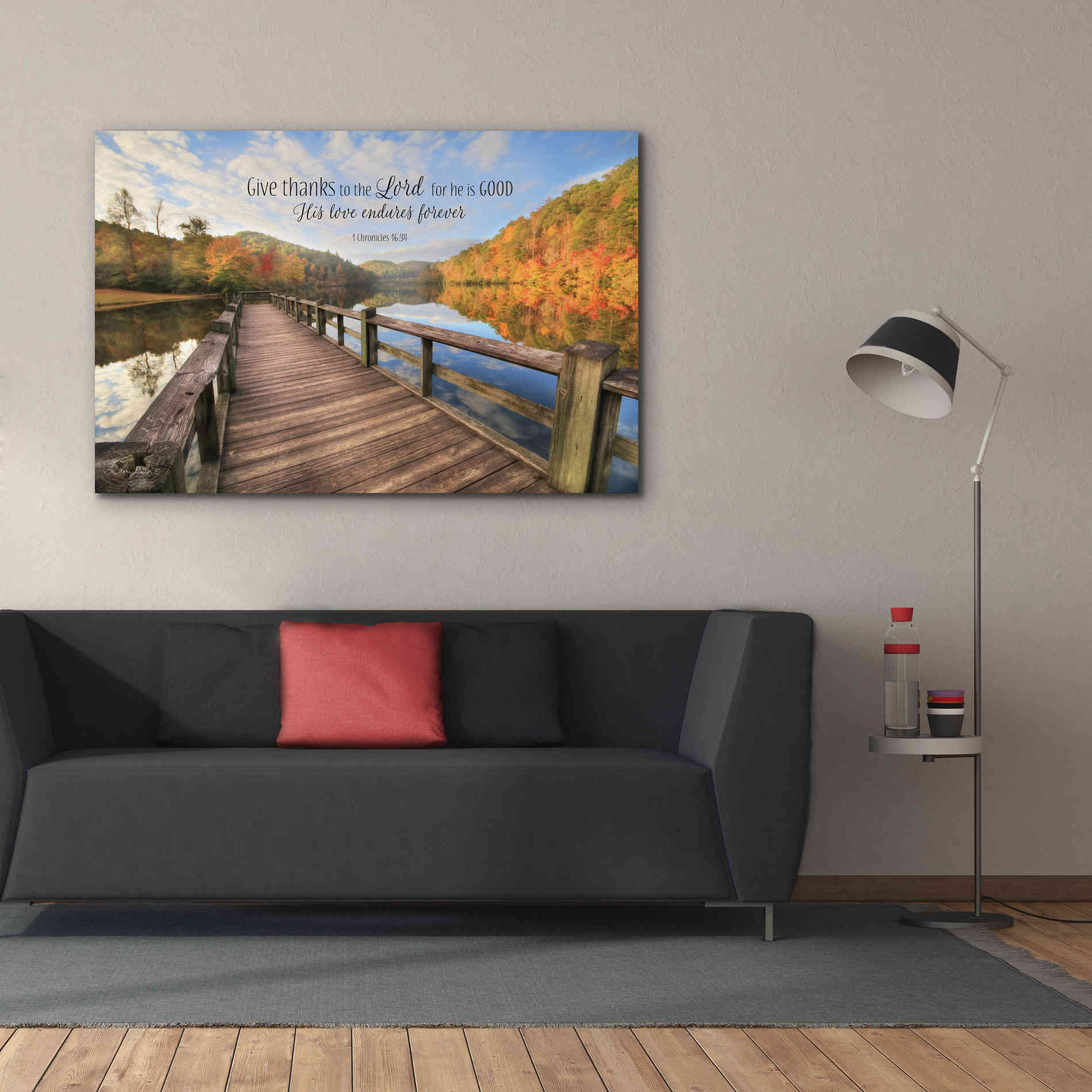 'Give Thanks to the Lord' by Lori Deiter, Canvas Wall Art,60 x 40