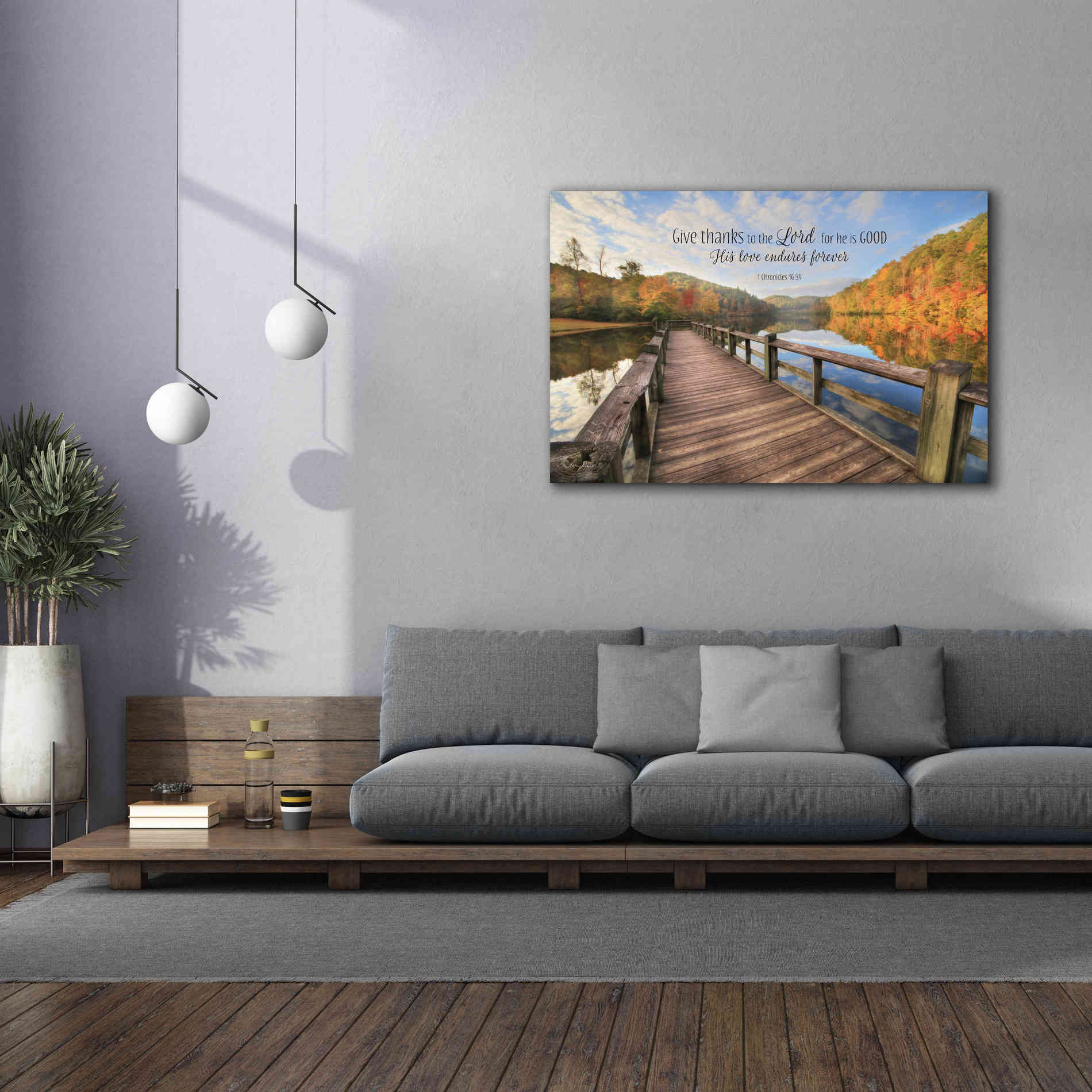 'Give Thanks to the Lord' by Lori Deiter, Canvas Wall Art,60 x 40