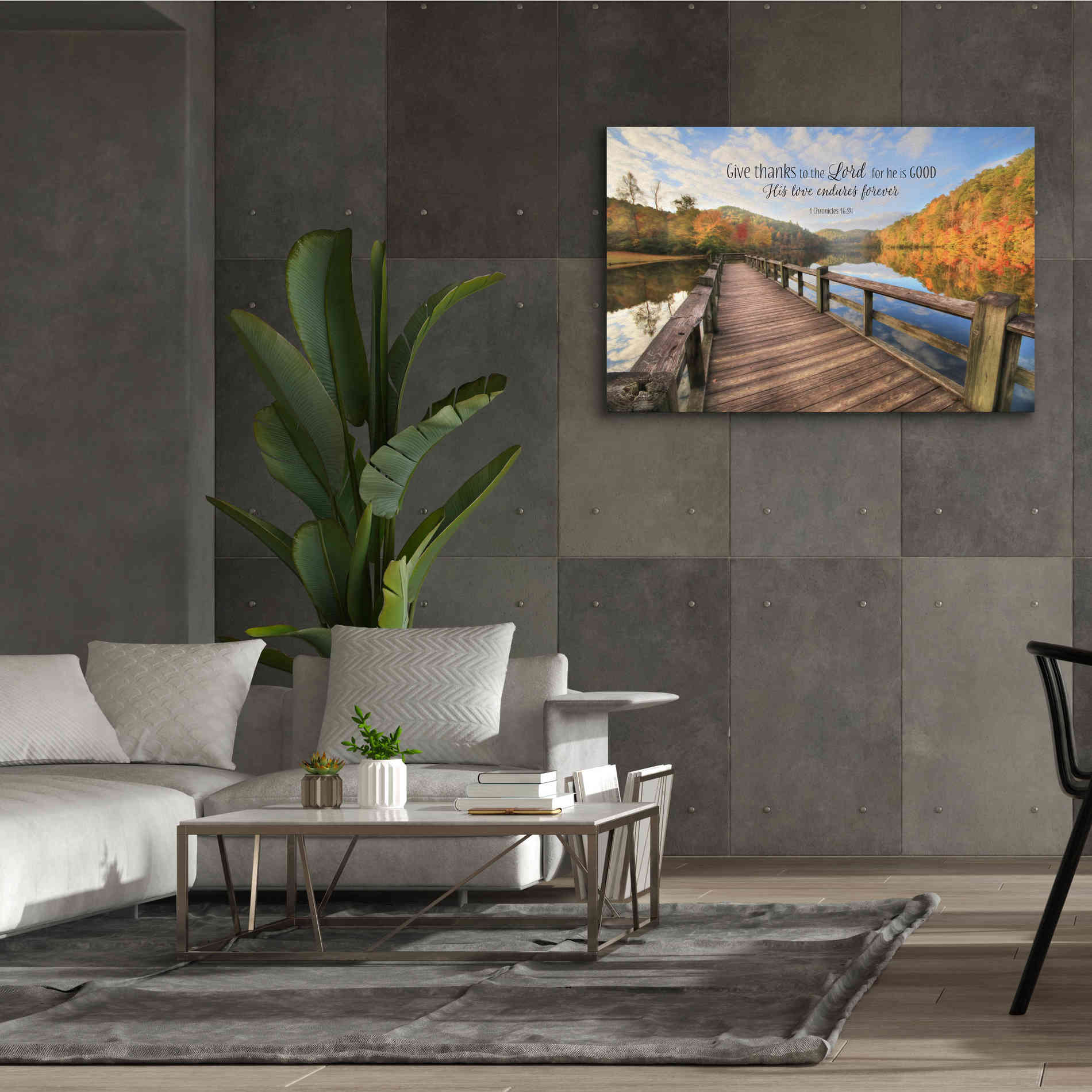 'Give Thanks to the Lord' by Lori Deiter, Canvas Wall Art,60 x 40