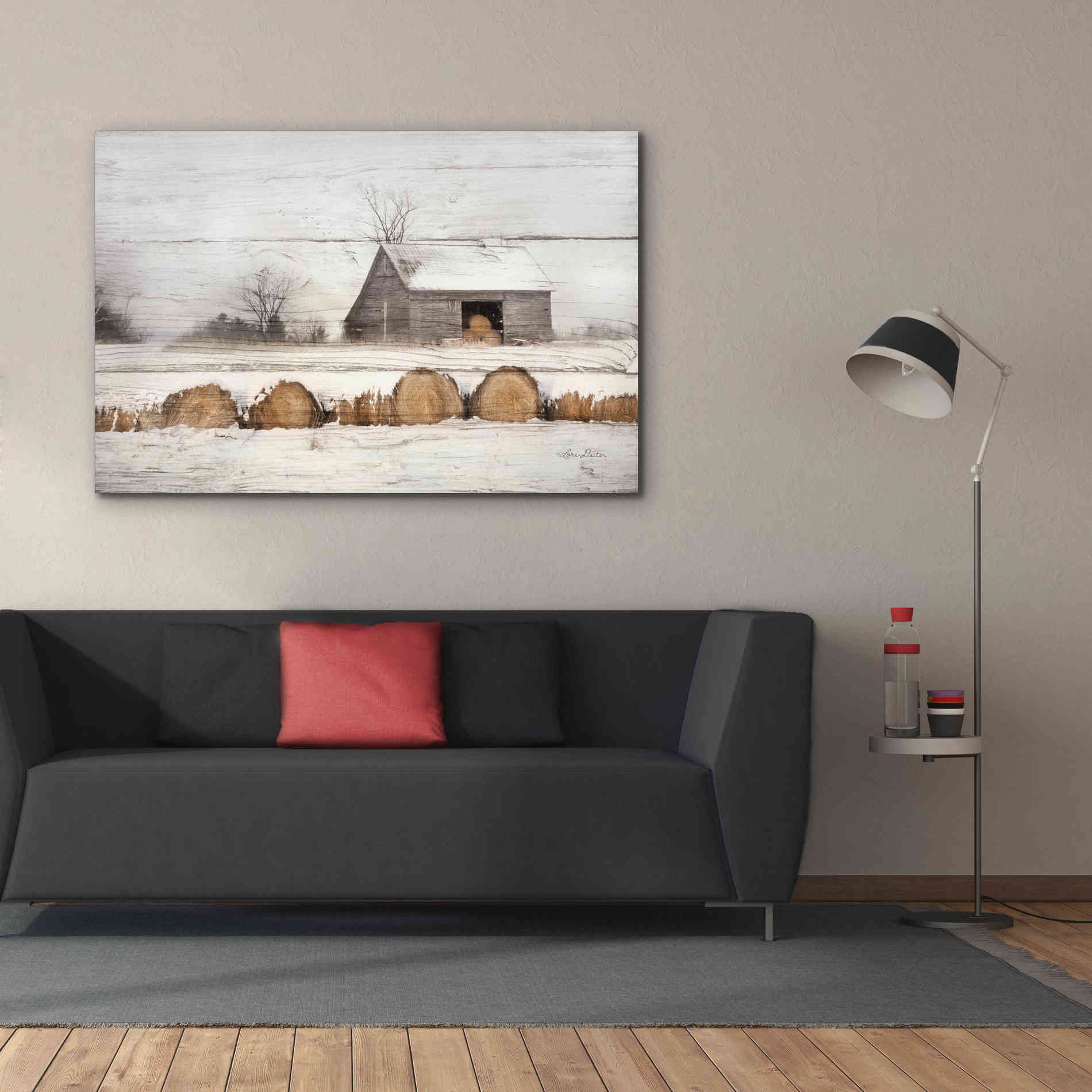 'Vermont Hay' by Lori Deiter, Canvas Wall Art,60 x 40