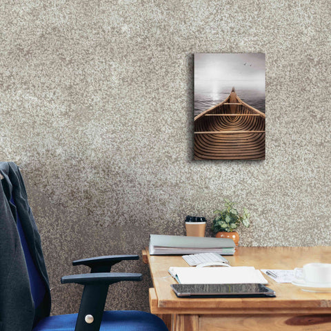 Image of 'Old Wooden Canoe' by Lori Deiter, Canvas Wall Art,12 x 18