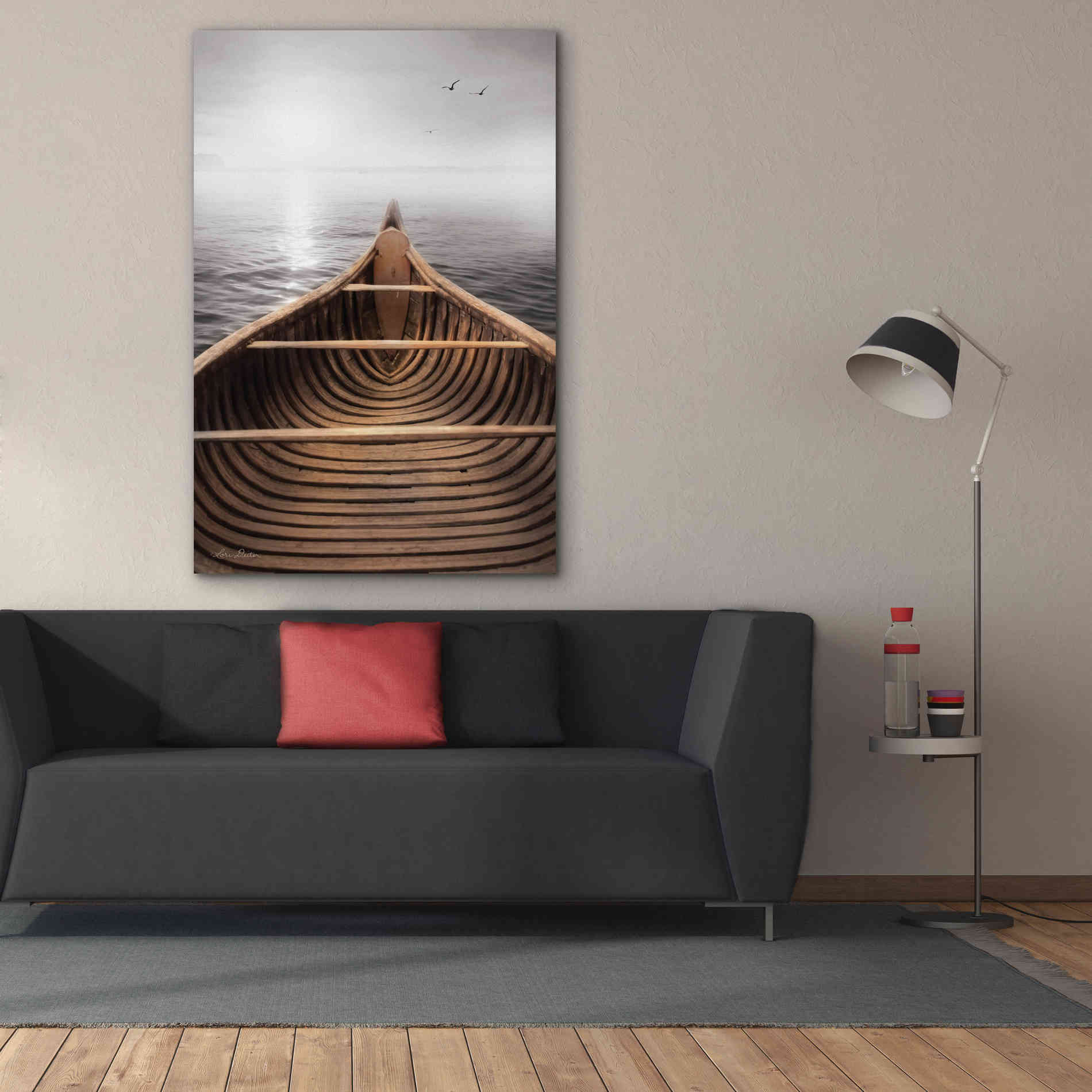 'Old Wooden Canoe' by Lori Deiter, Canvas Wall Art,40 x 60