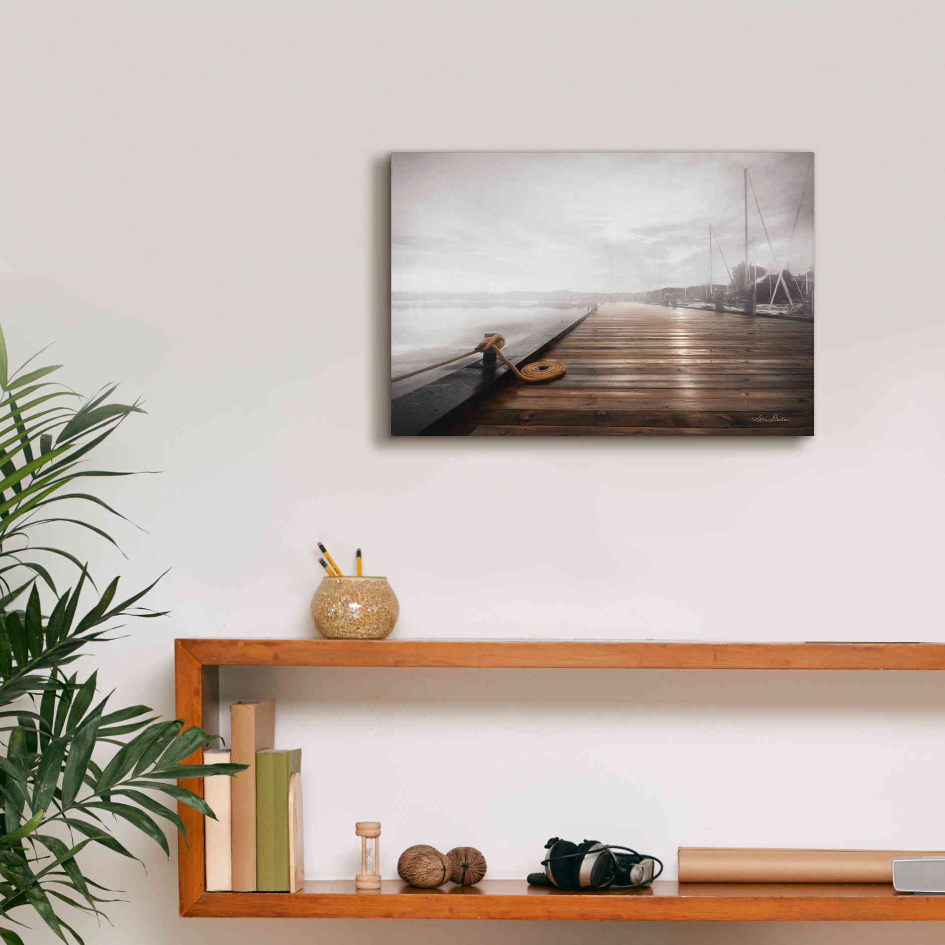 'Newport Dock I' by Lori Deiter, Canvas Wall Art,18 x 12
