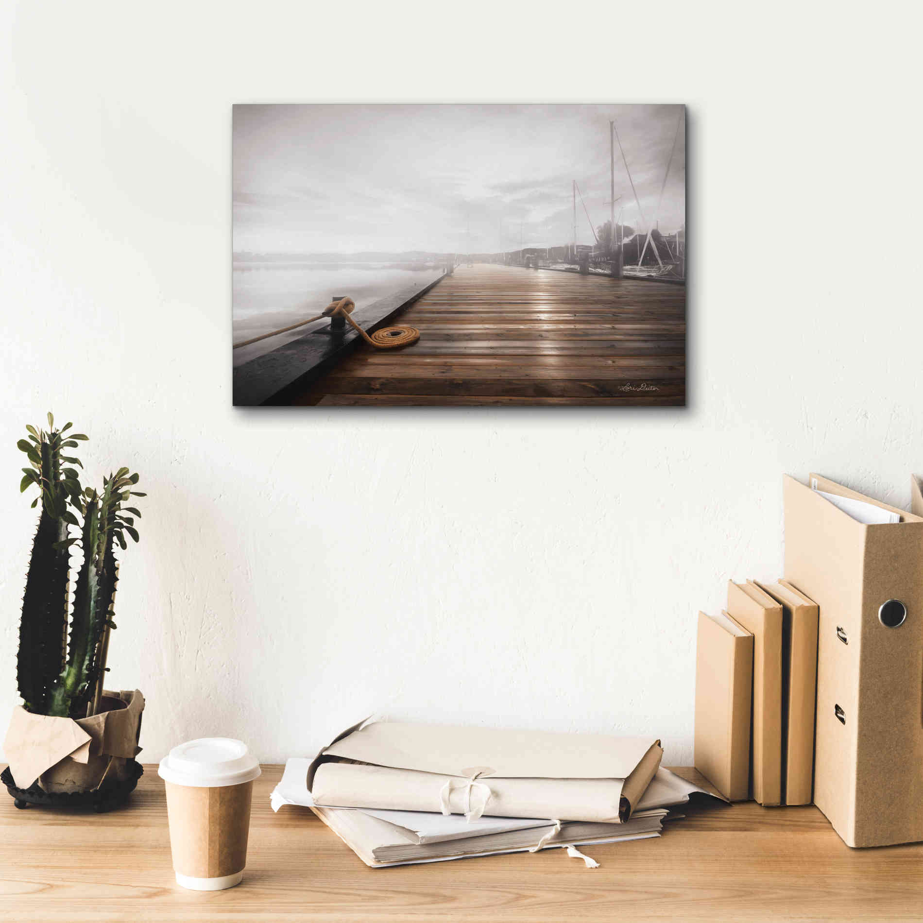 'Newport Dock I' by Lori Deiter, Canvas Wall Art,18 x 12