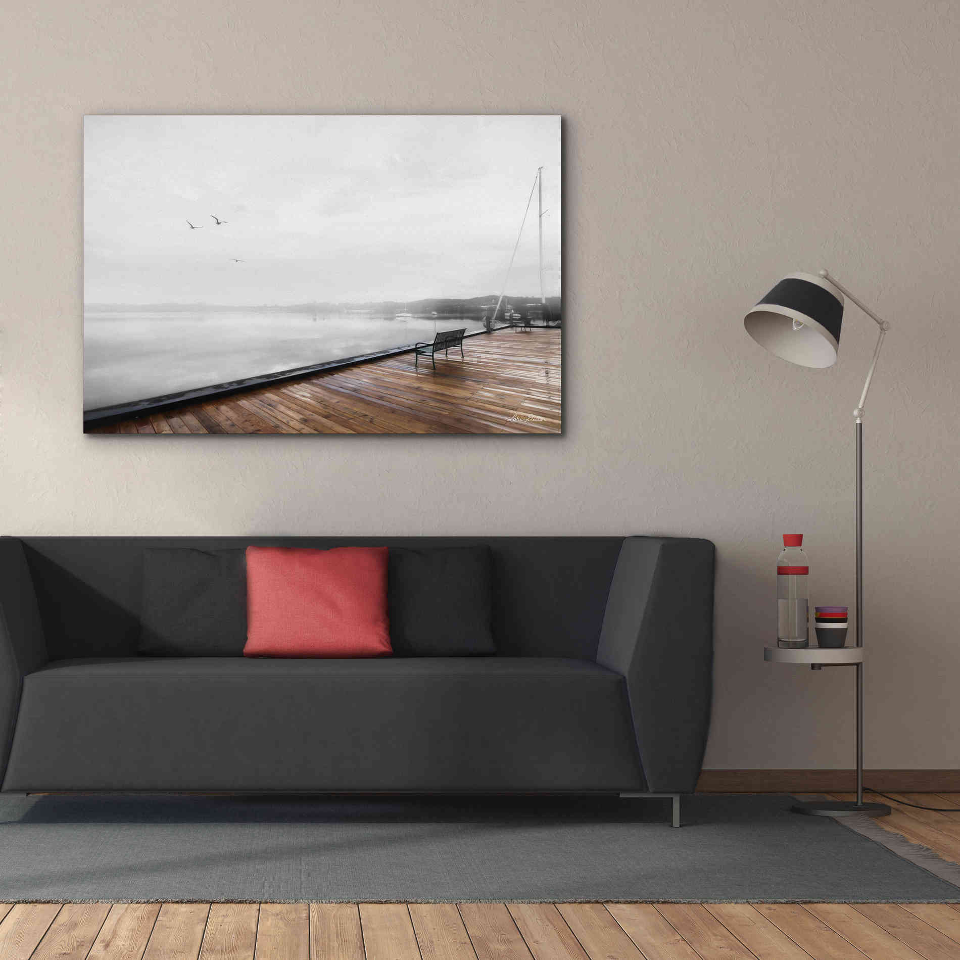 'Newport Dock II' by Lori Deiter, Canvas Wall Art,60 x 40