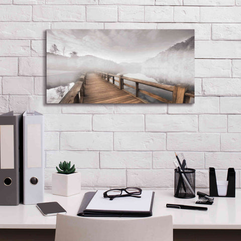 Image of 'Lake Cherokee Dock' by Lori Deiter, Canvas Wall Art,24 x 12