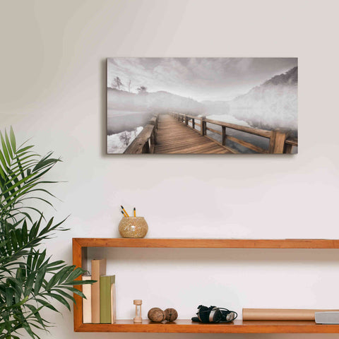 Image of 'Lake Cherokee Dock' by Lori Deiter, Canvas Wall Art,24 x 12