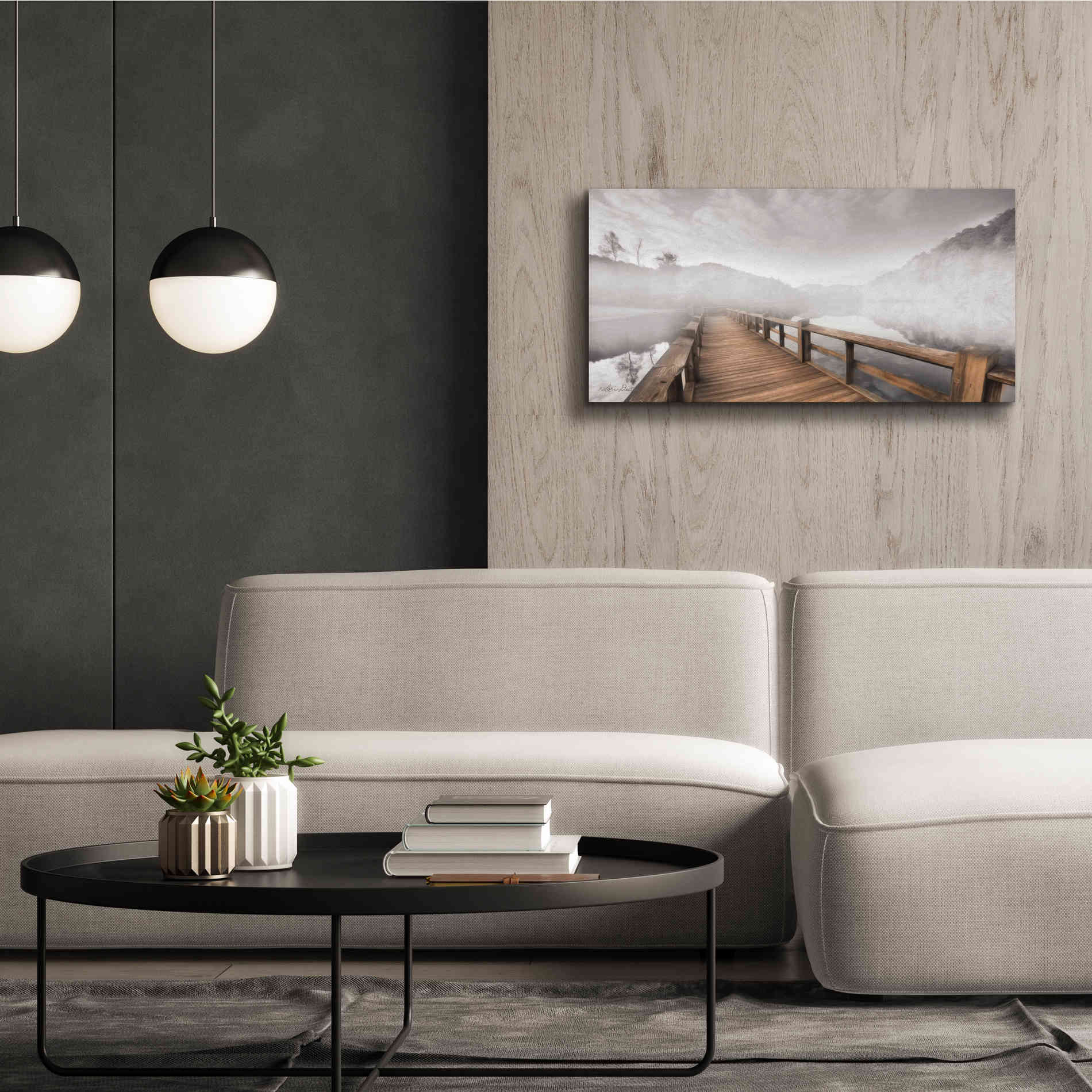 'Lake Cherokee Dock' by Lori Deiter, Canvas Wall Art,40 x 20