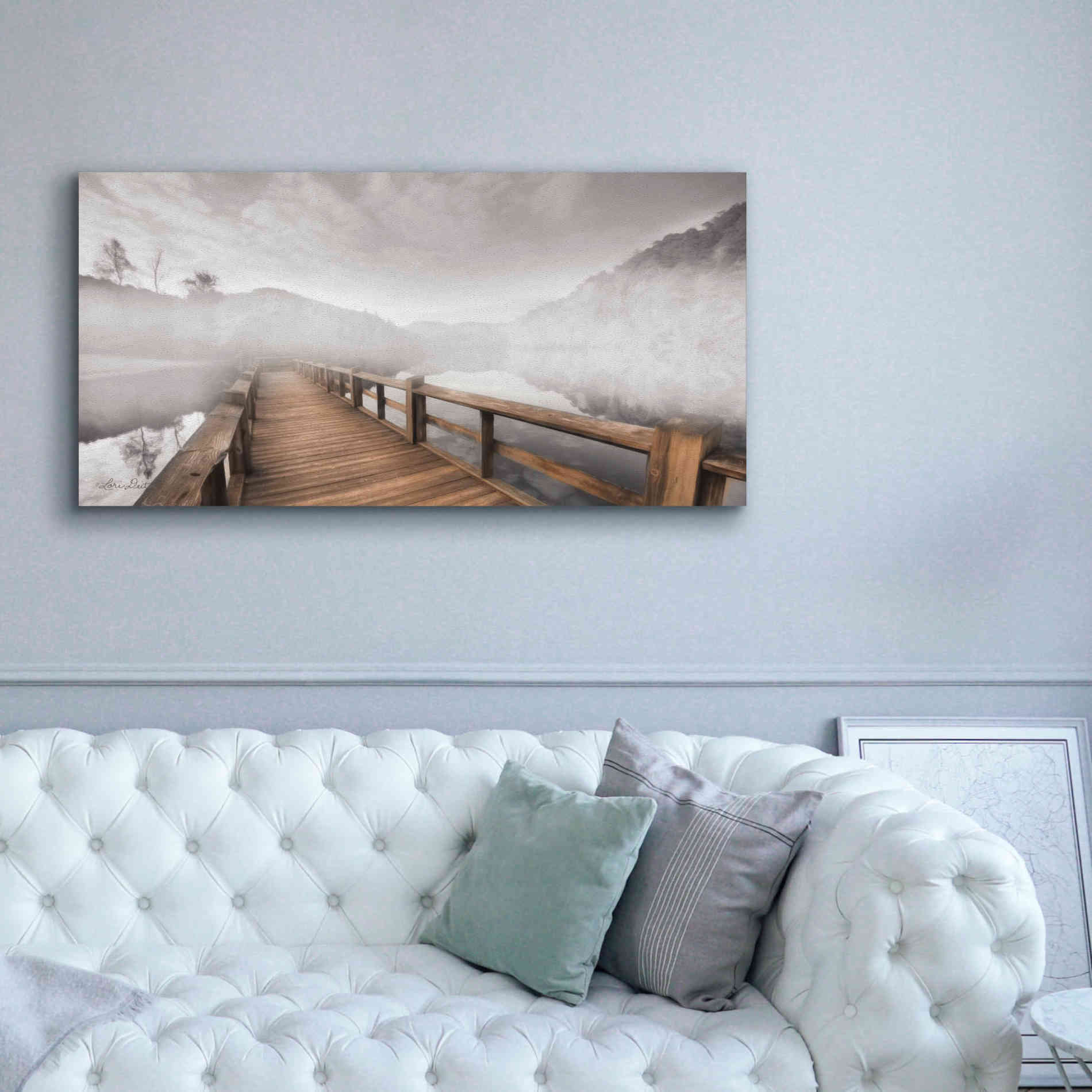 'Lake Cherokee Dock' by Lori Deiter, Canvas Wall Art,60 x 30