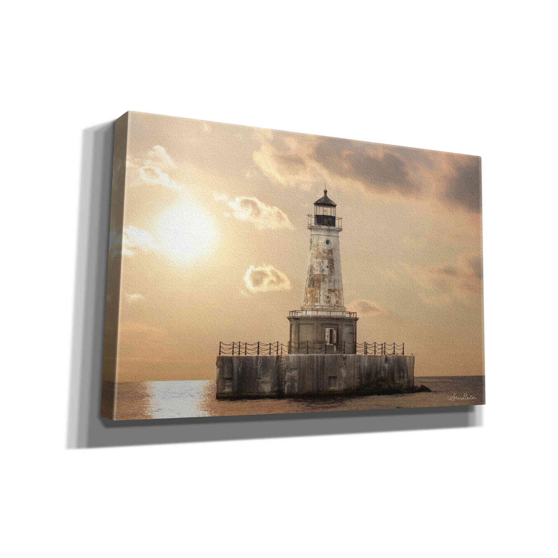 'Charity Shoal Lighthouse' by Lori Deiter, Canvas Wall Art