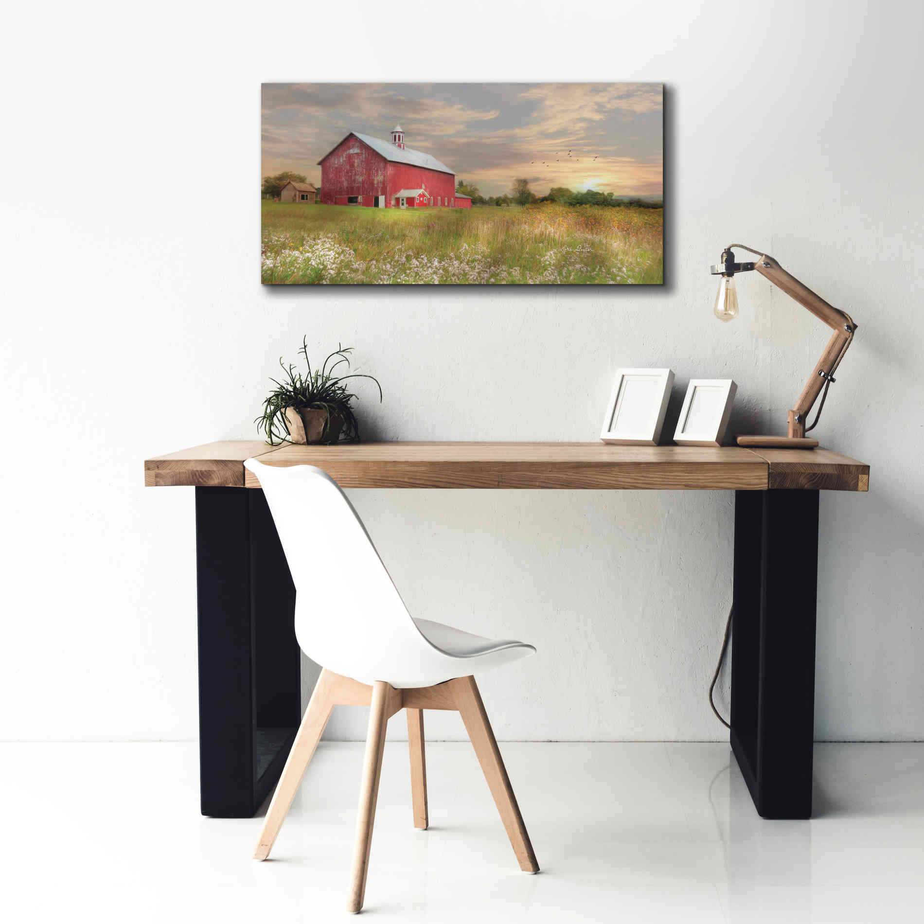 'Vermont Landscape' by Lori Deiter, Canvas Wall Art,40 x 20
