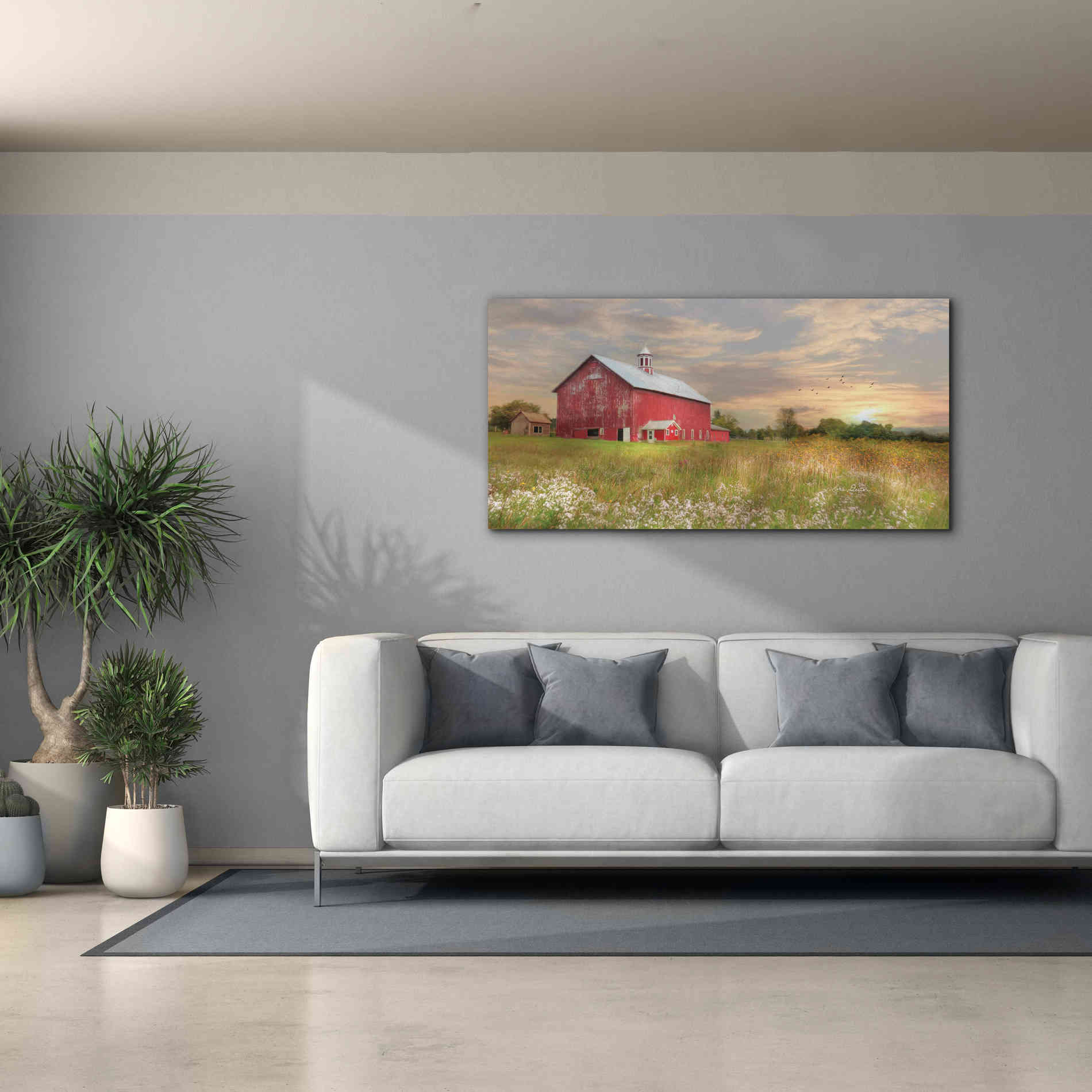 'Vermont Landscape' by Lori Deiter, Canvas Wall Art,60 x 30