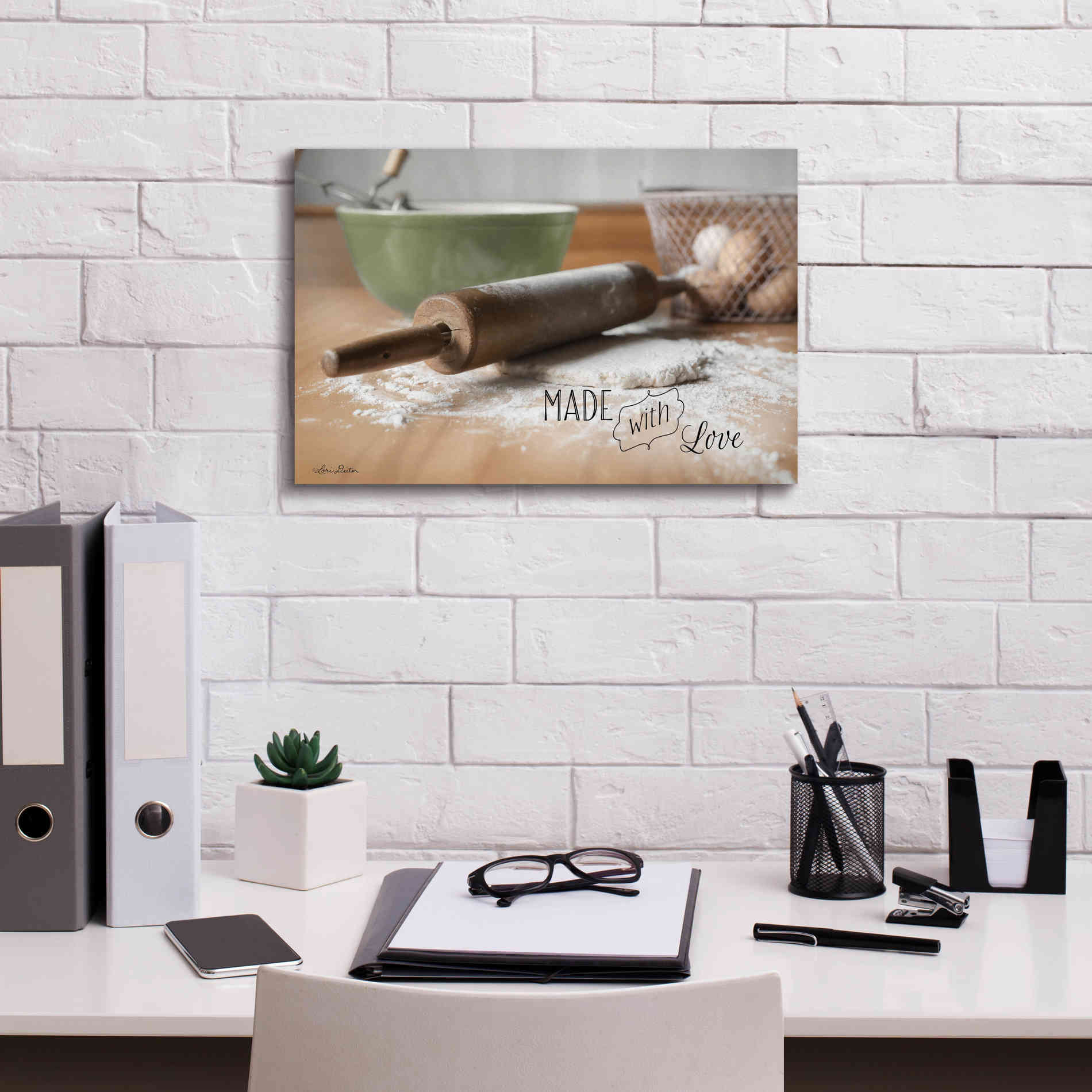 'Made with Love' by Lori Deiter, Canvas Wall Art,18 x 12