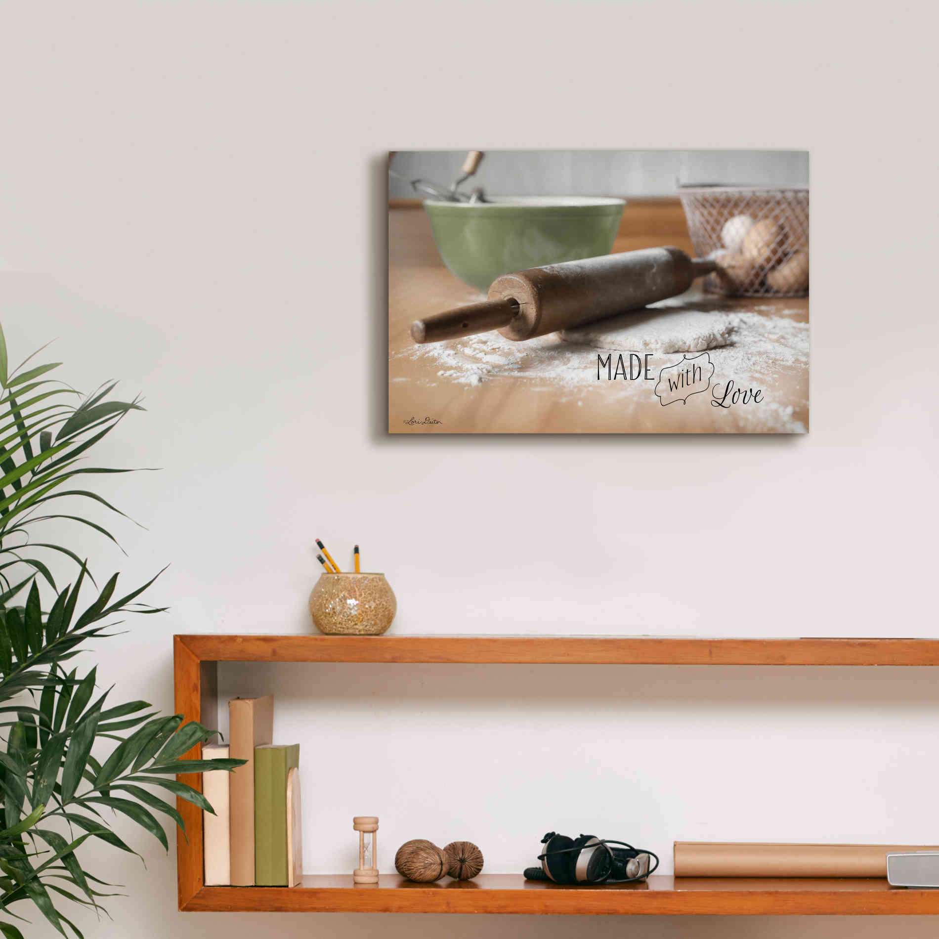 'Made with Love' by Lori Deiter, Canvas Wall Art,18 x 12