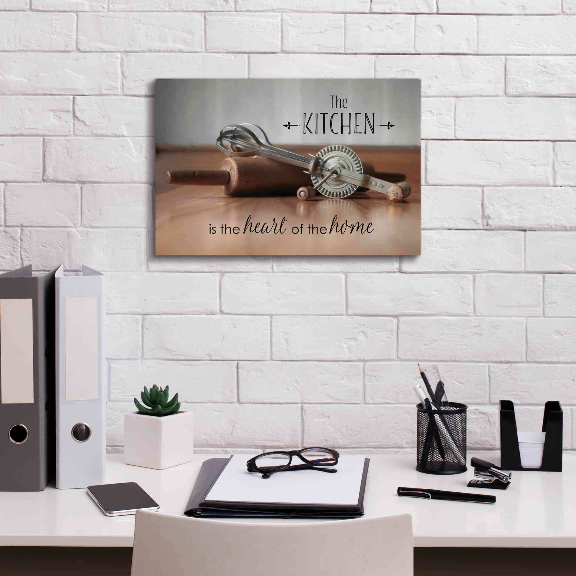 'The Kitchen is the Heart of the Home' by Lori Deiter, Canvas Wall Art,18 x 12