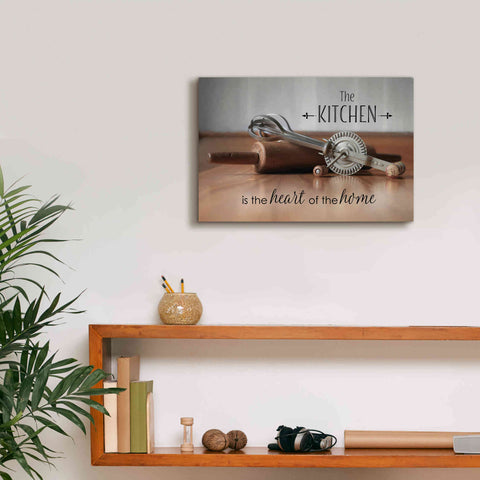 Image of 'The Kitchen is the Heart of the Home' by Lori Deiter, Canvas Wall Art,18 x 12