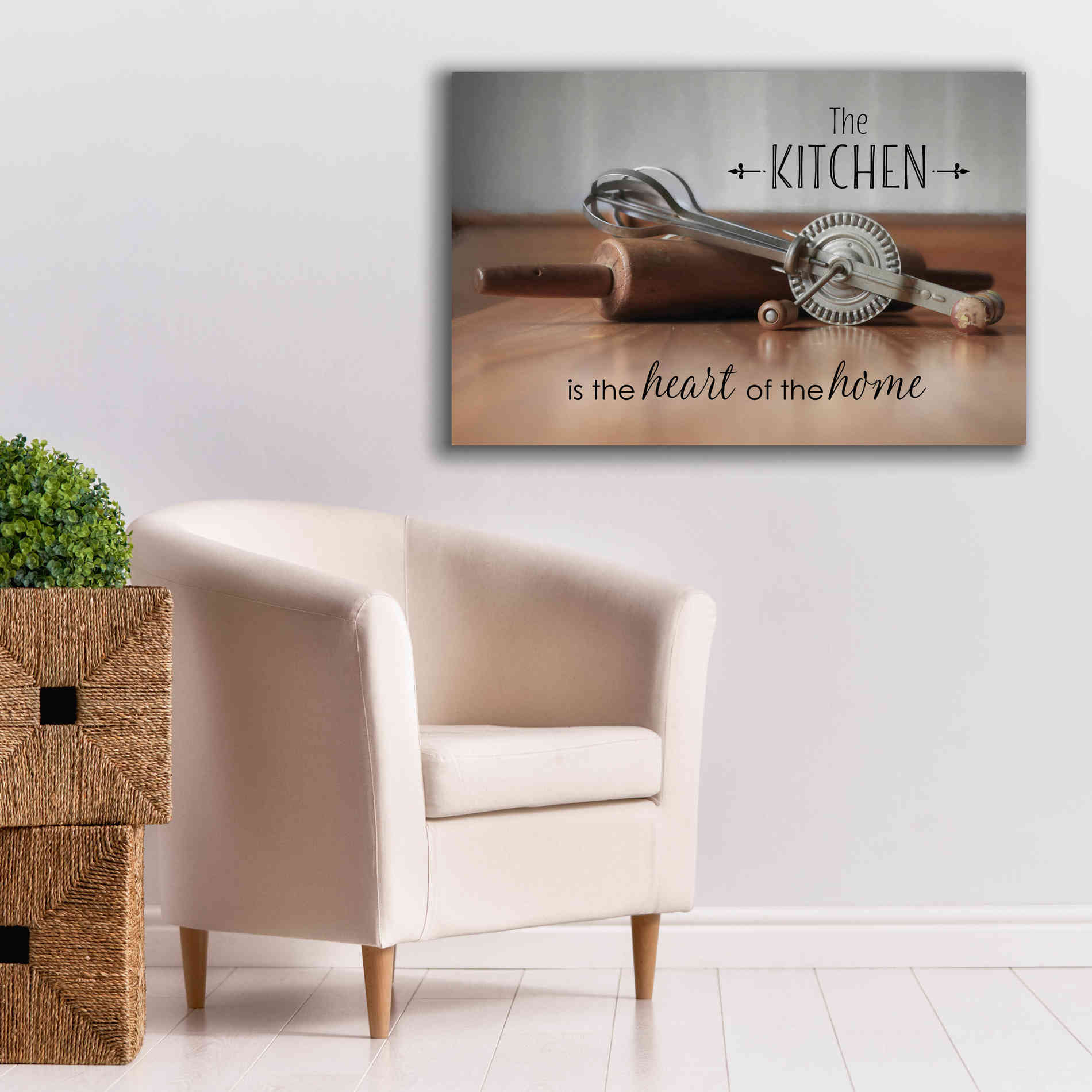 'The Kitchen is the Heart of the Home' by Lori Deiter, Canvas Wall Art,40 x 26