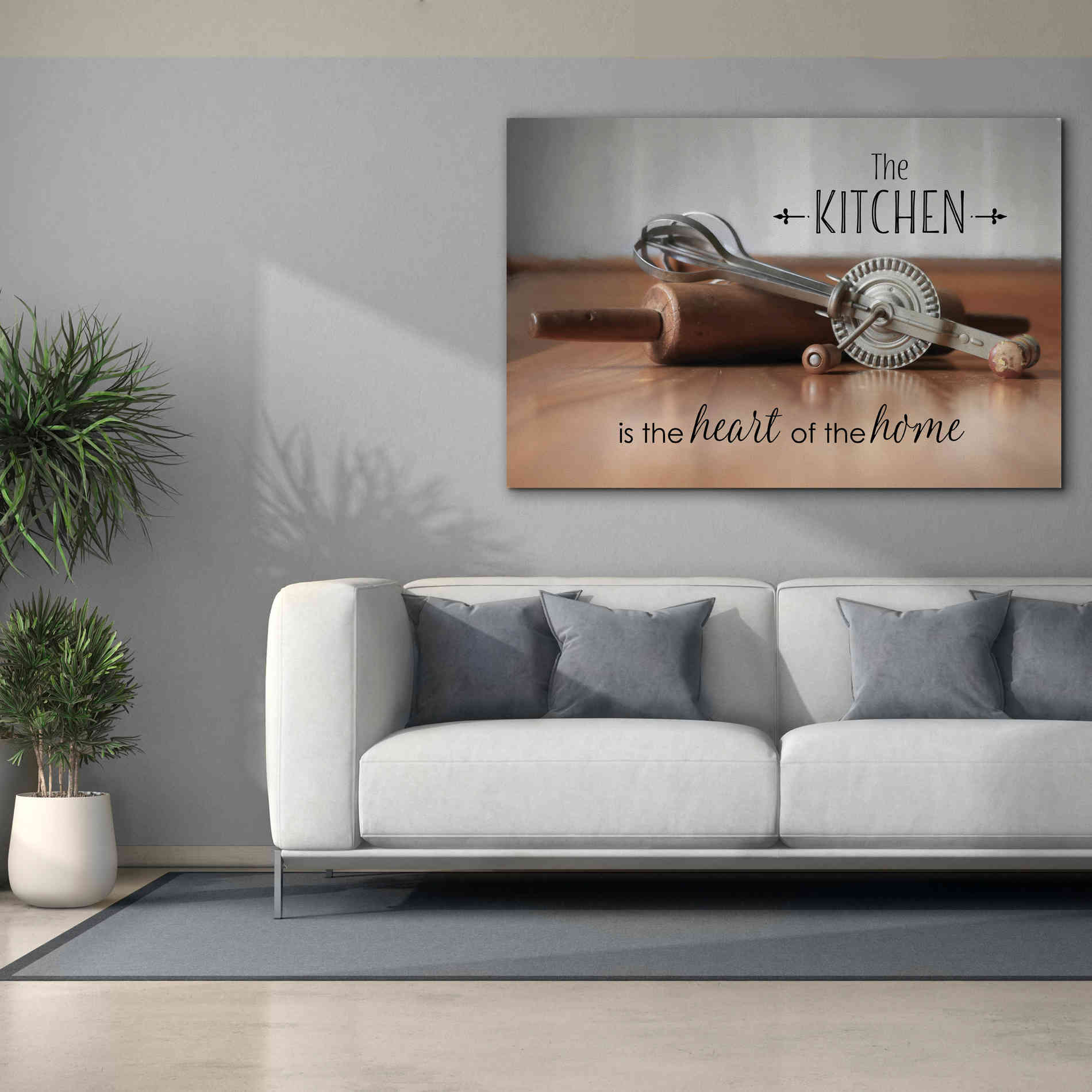 'The Kitchen is the Heart of the Home' by Lori Deiter, Canvas Wall Art,60 x 40