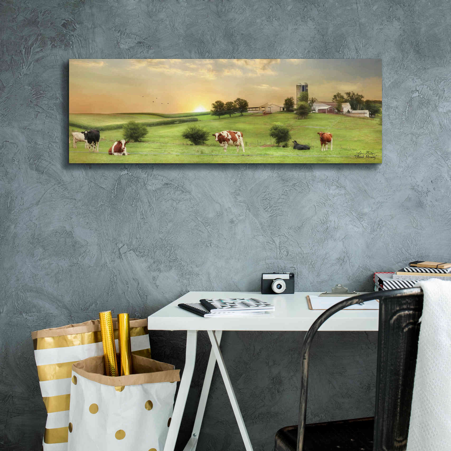 'Blessed Morning' by Lori Deiter, Canvas Wall Art,36 x 12
