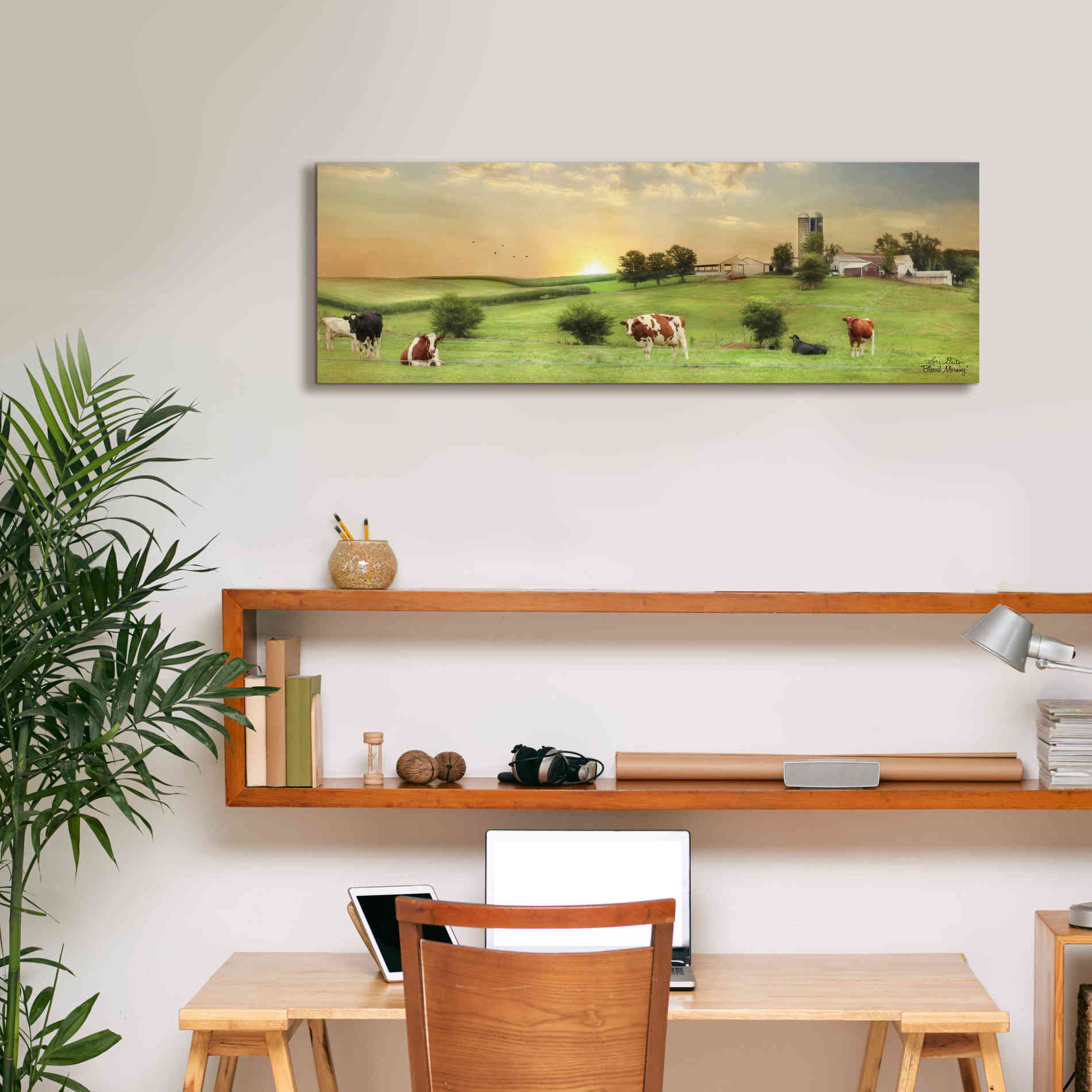 'Blessed Morning' by Lori Deiter, Canvas Wall Art,36 x 12