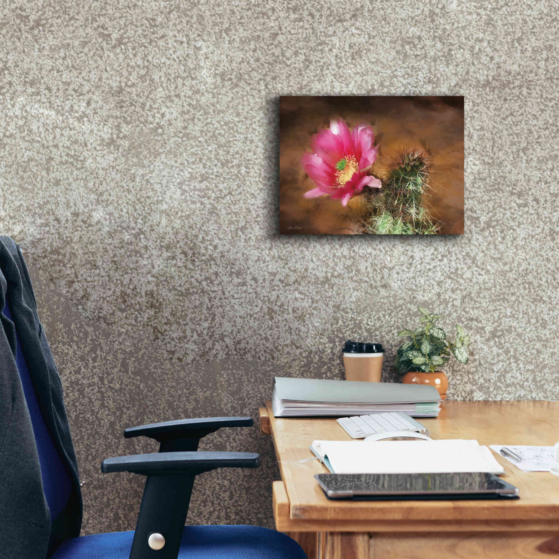 'Vibrant Cactus Flower' by Lori Deiter, Canvas Wall Art,16 x 12