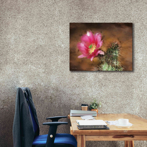 Image of 'Vibrant Cactus Flower' by Lori Deiter, Canvas Wall Art,34 x 26
