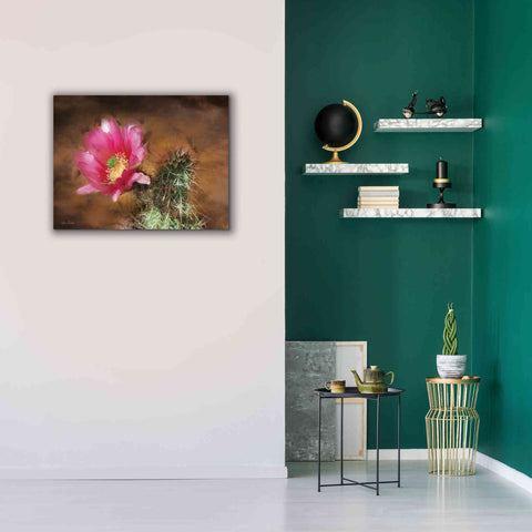 Image of 'Vibrant Cactus Flower' by Lori Deiter, Canvas Wall Art,34 x 26
