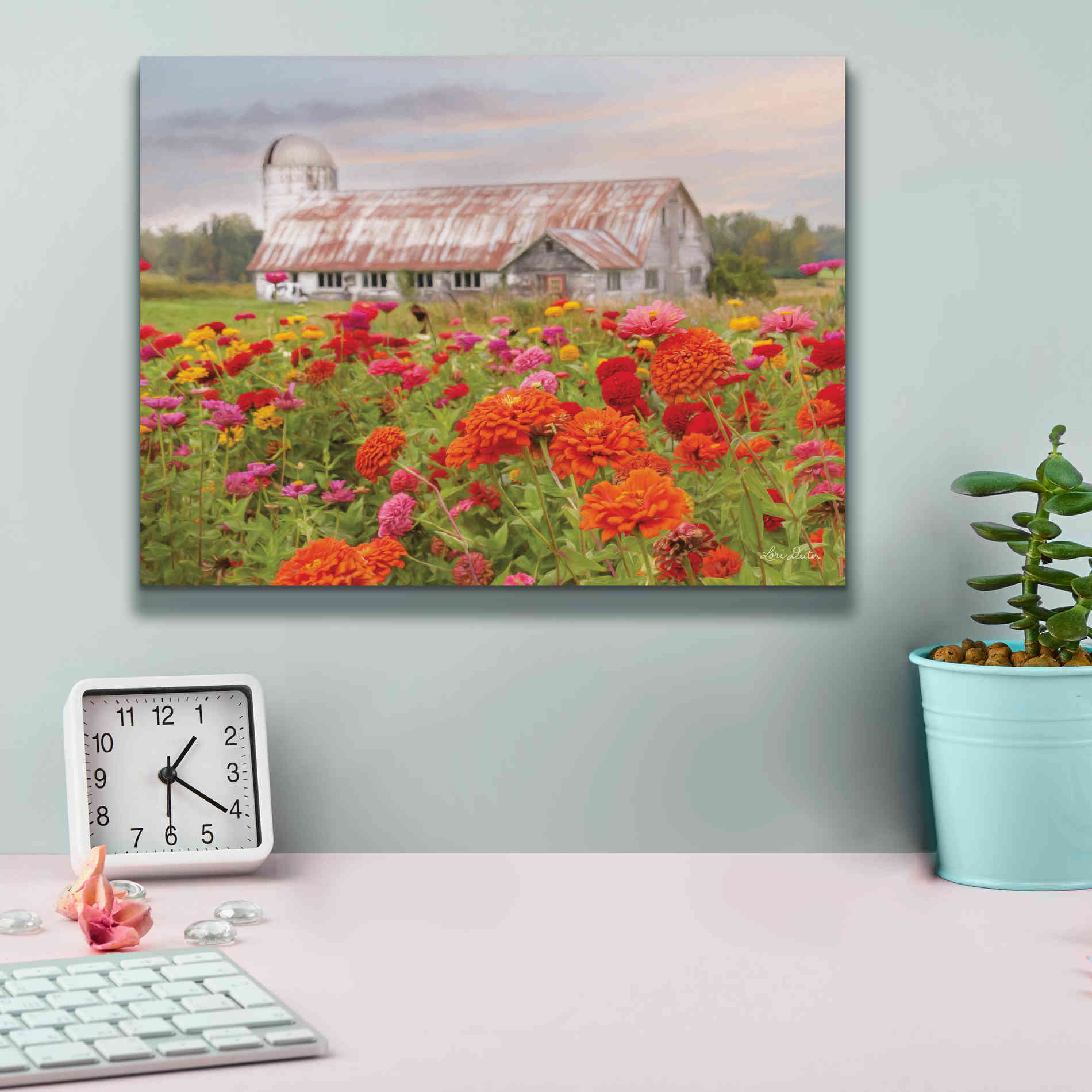 'Vermont Flowers' by Lori Deiter, Canvas Wall Art,16 x 12