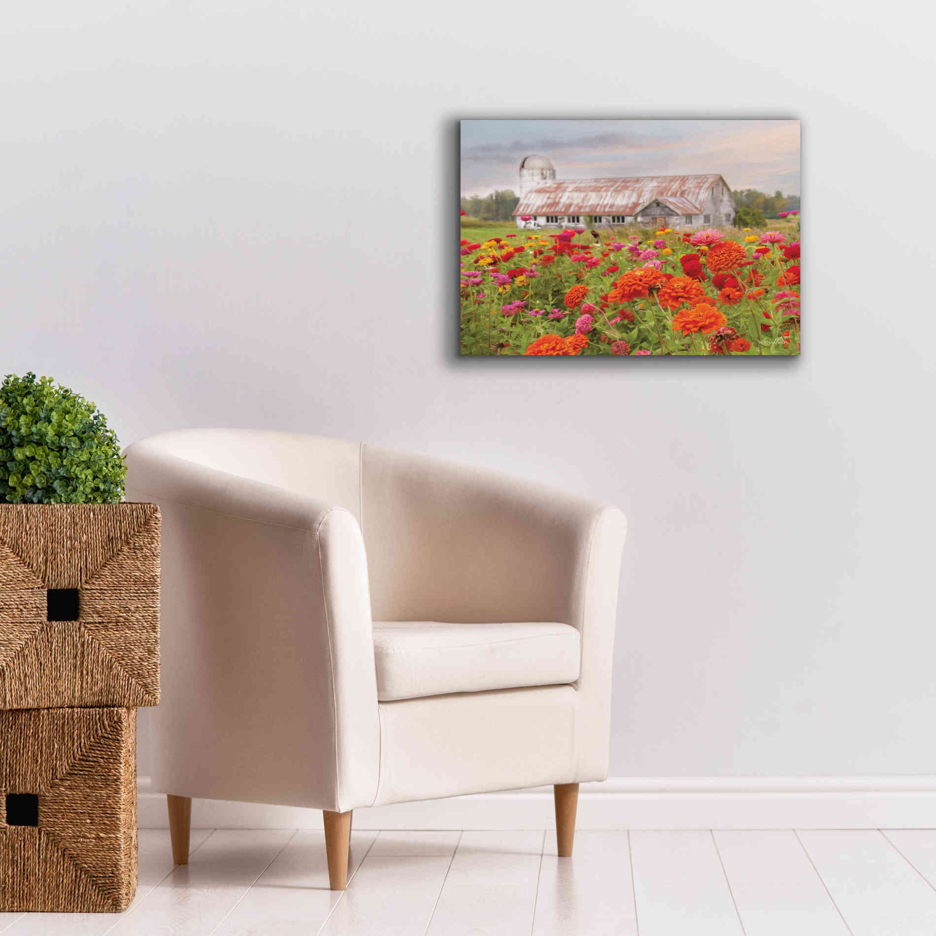 'Vermont Flowers' by Lori Deiter, Canvas Wall Art,26 x 18