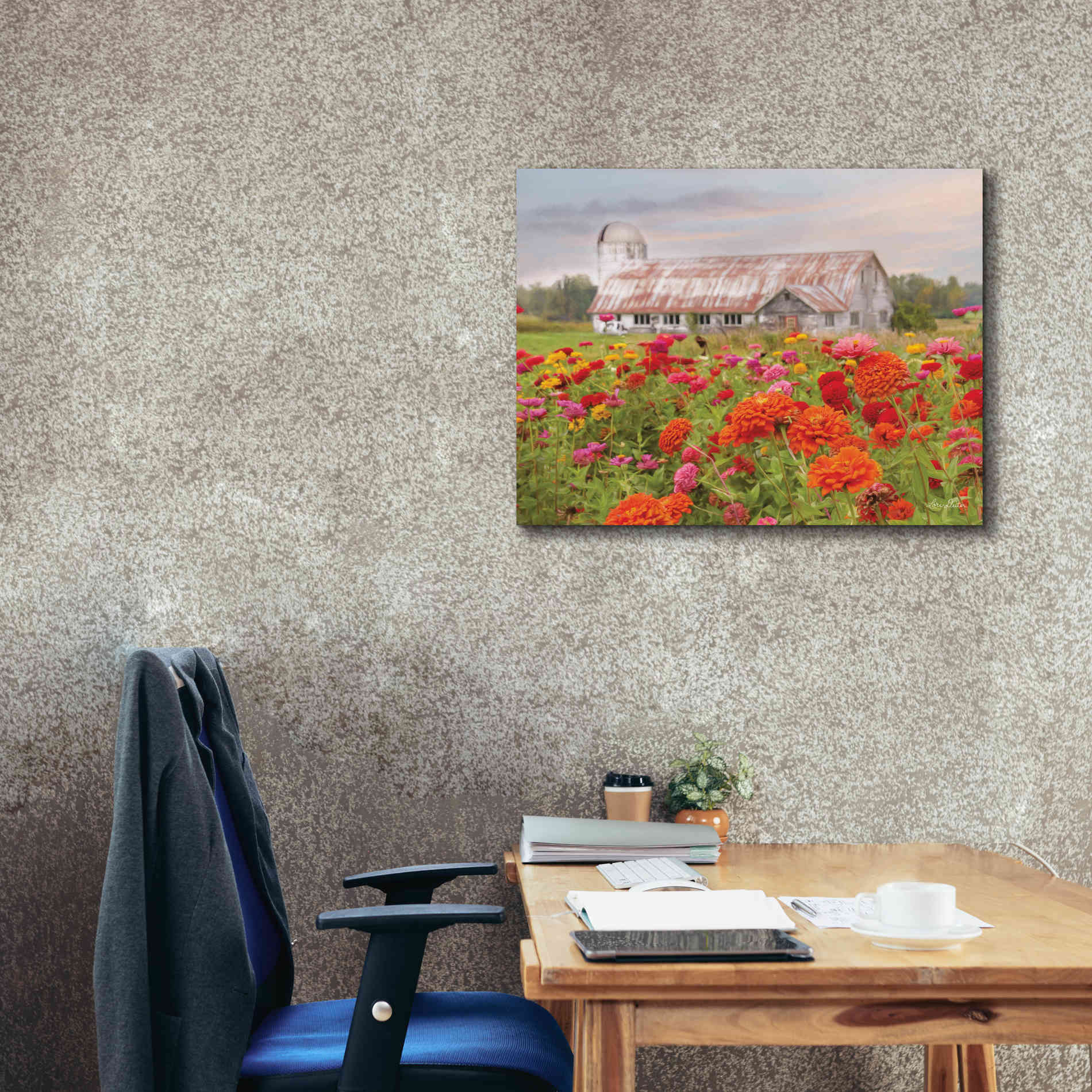 'Vermont Flowers' by Lori Deiter, Canvas Wall Art,34 x 26