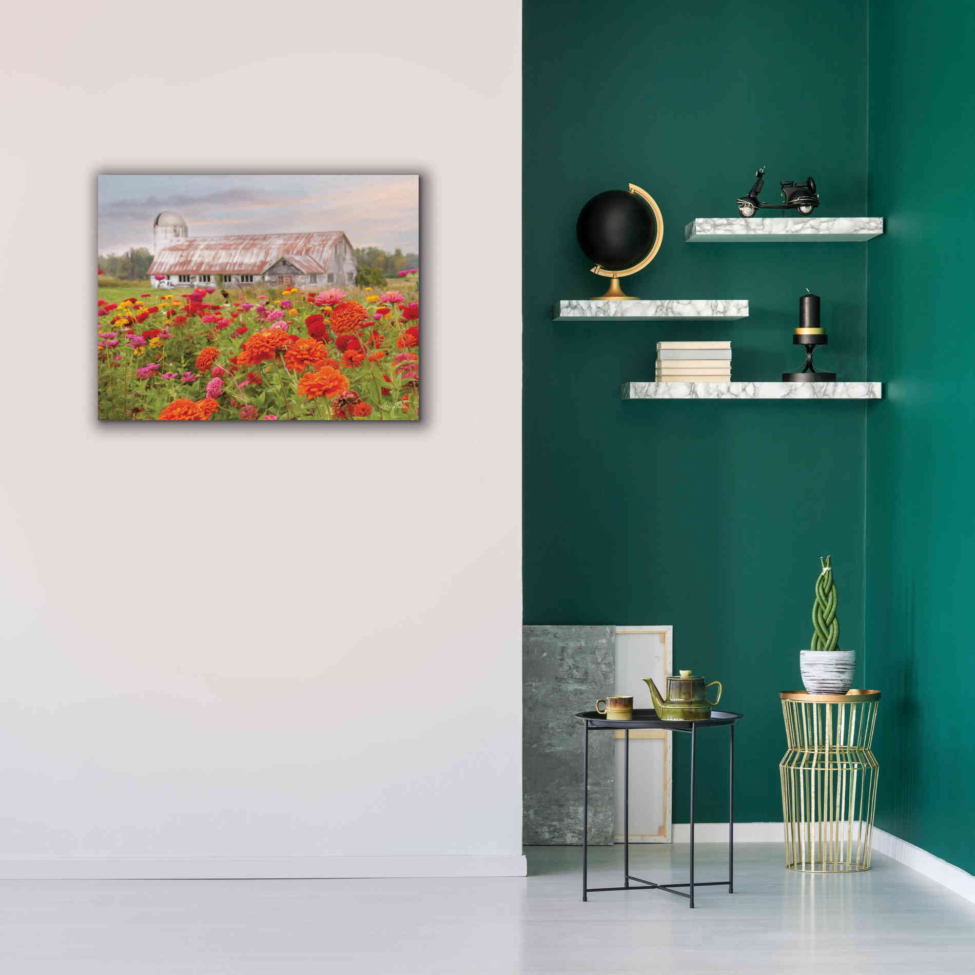 'Vermont Flowers' by Lori Deiter, Canvas Wall Art,34 x 26