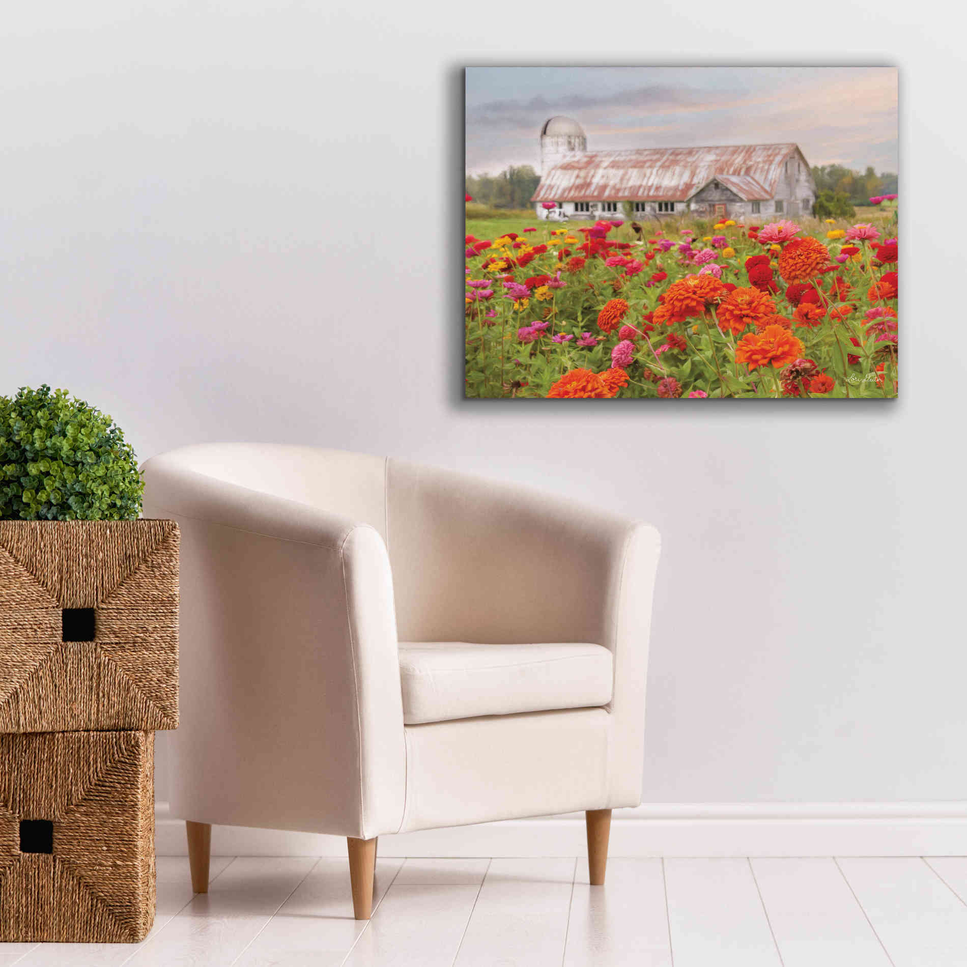 'Vermont Flowers' by Lori Deiter, Canvas Wall Art,34 x 26
