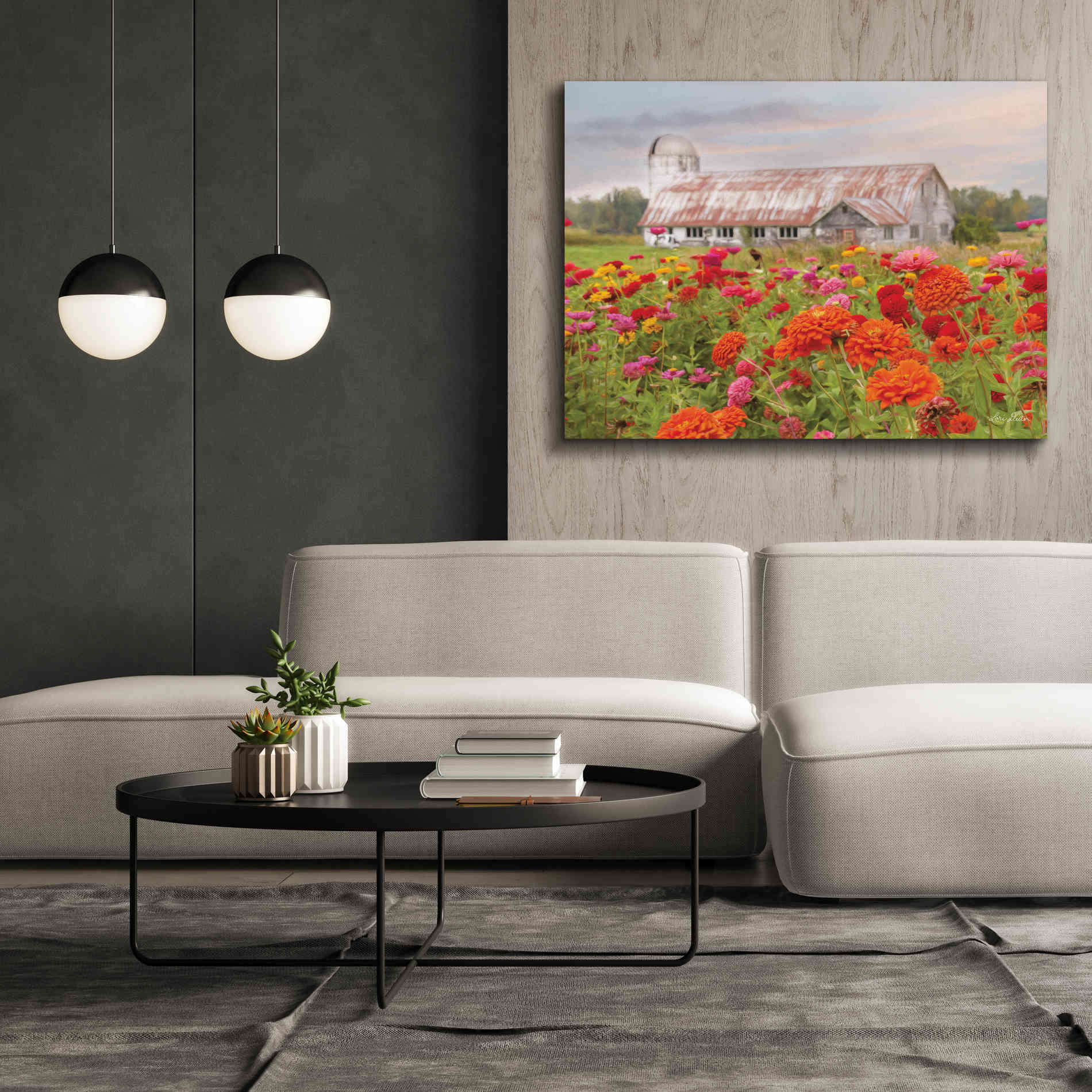 'Vermont Flowers' by Lori Deiter, Canvas Wall Art,54 x 40