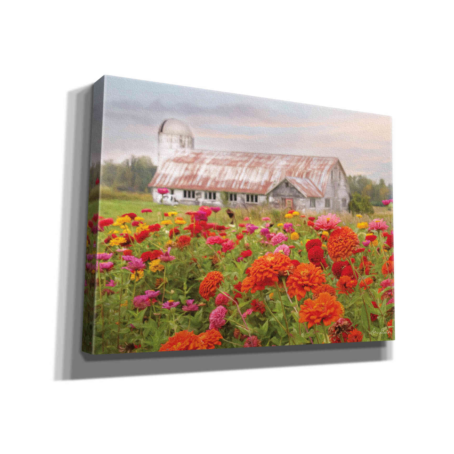 'Vermont Flowers' by Lori Deiter, Canvas Wall Art